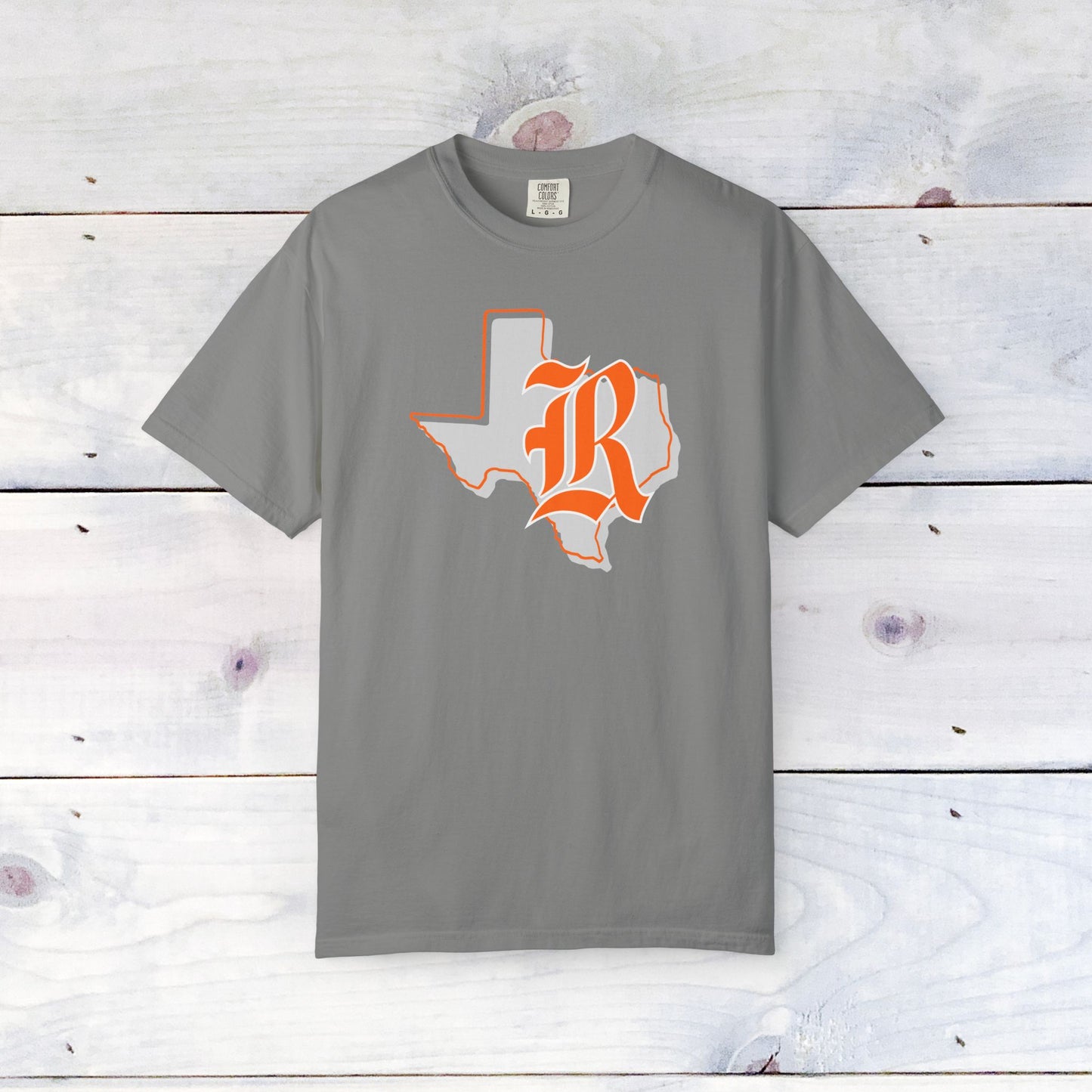 Rockwall Texas Unisex Comfort Colors T-Shirt - Orange Outline