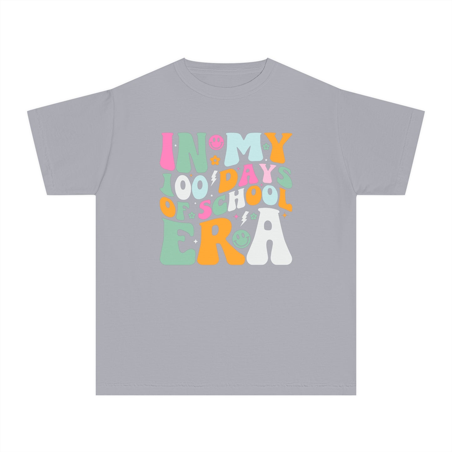 Youth 100 Groovy Days Era Comfort Colors Tee
