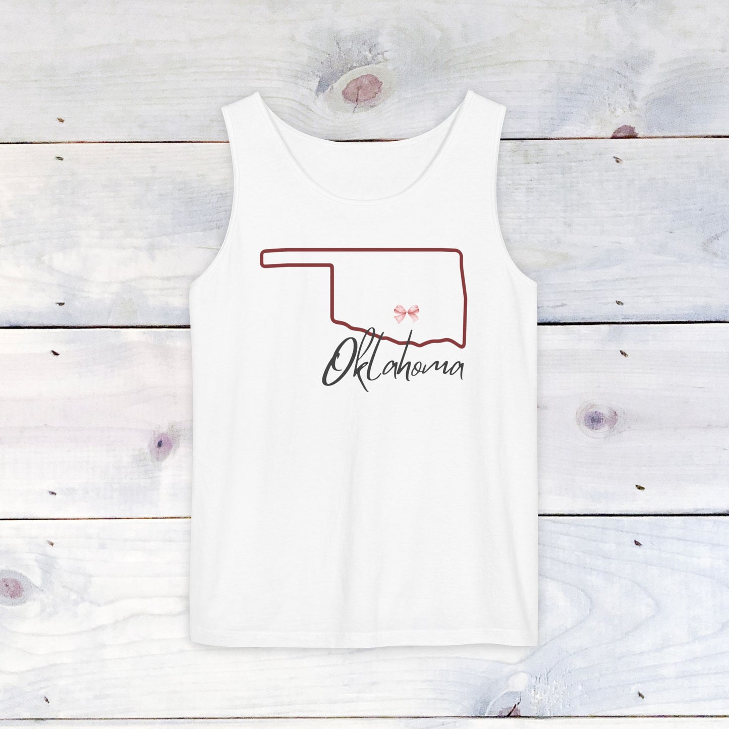Oklahoma Norman Bow Comfort Colors Tank Top