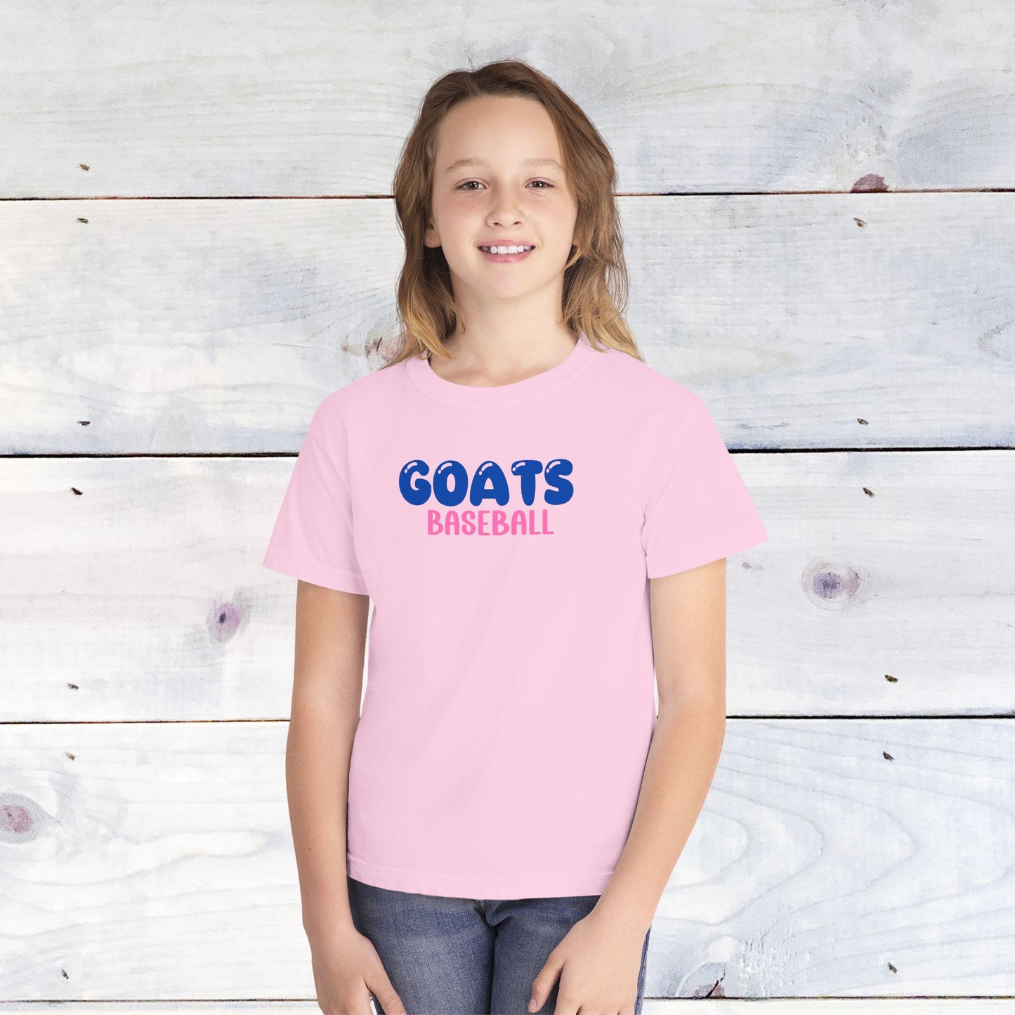 Youth "GOATS Baseball" Tee -Comfort Colors