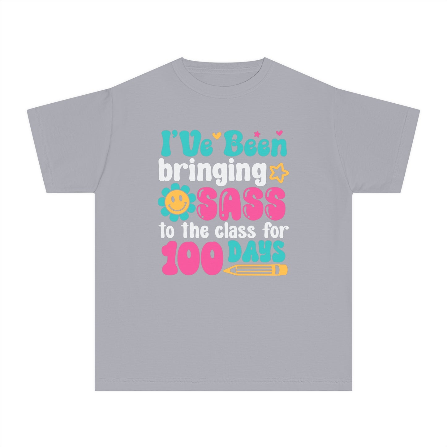 Youth Bringing the Sass 100 days of Class Comfort Colors Tee
