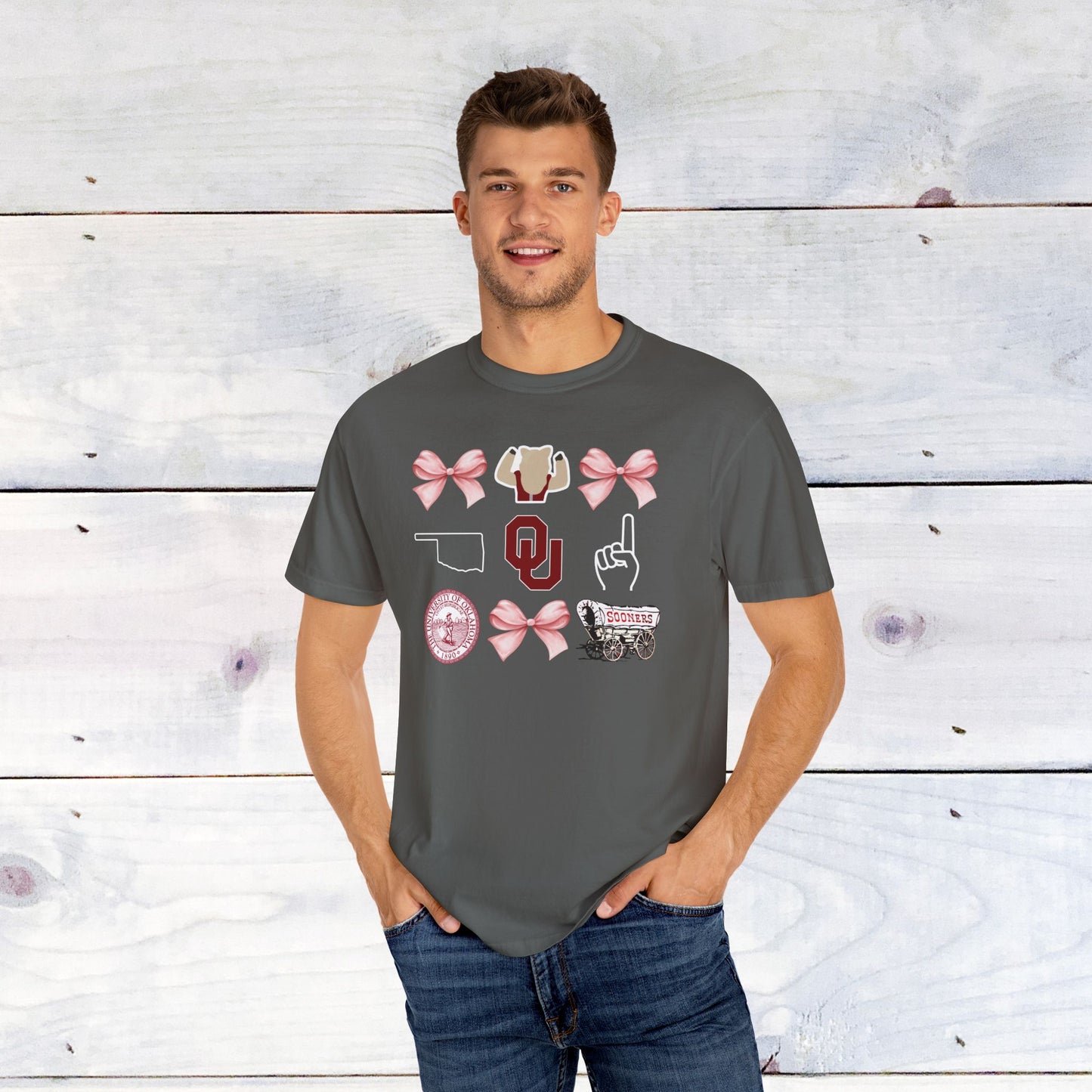 Oklahoma Sooners Bow Comfort Colors - Dark