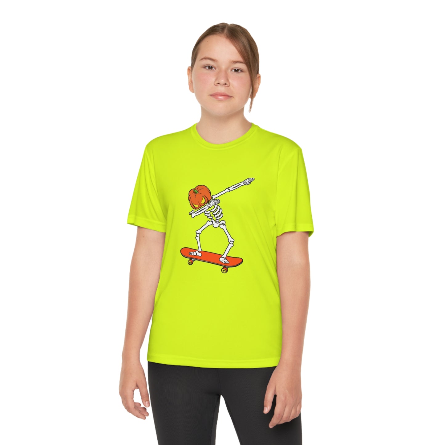 Dabbing Pumpkin Skelly Skater T