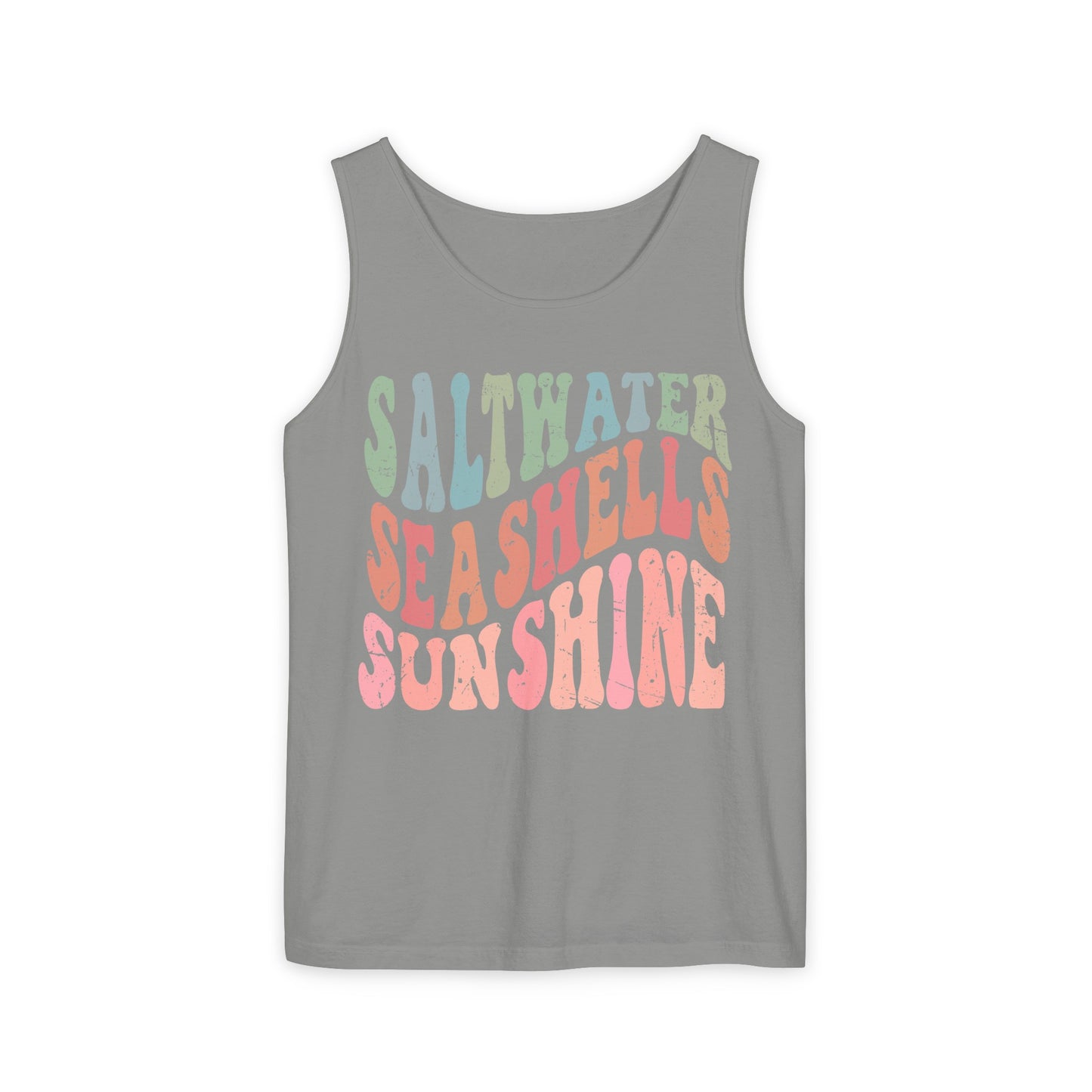 Saltwater, Seashells, Sunshine Tank - Comfort Colors