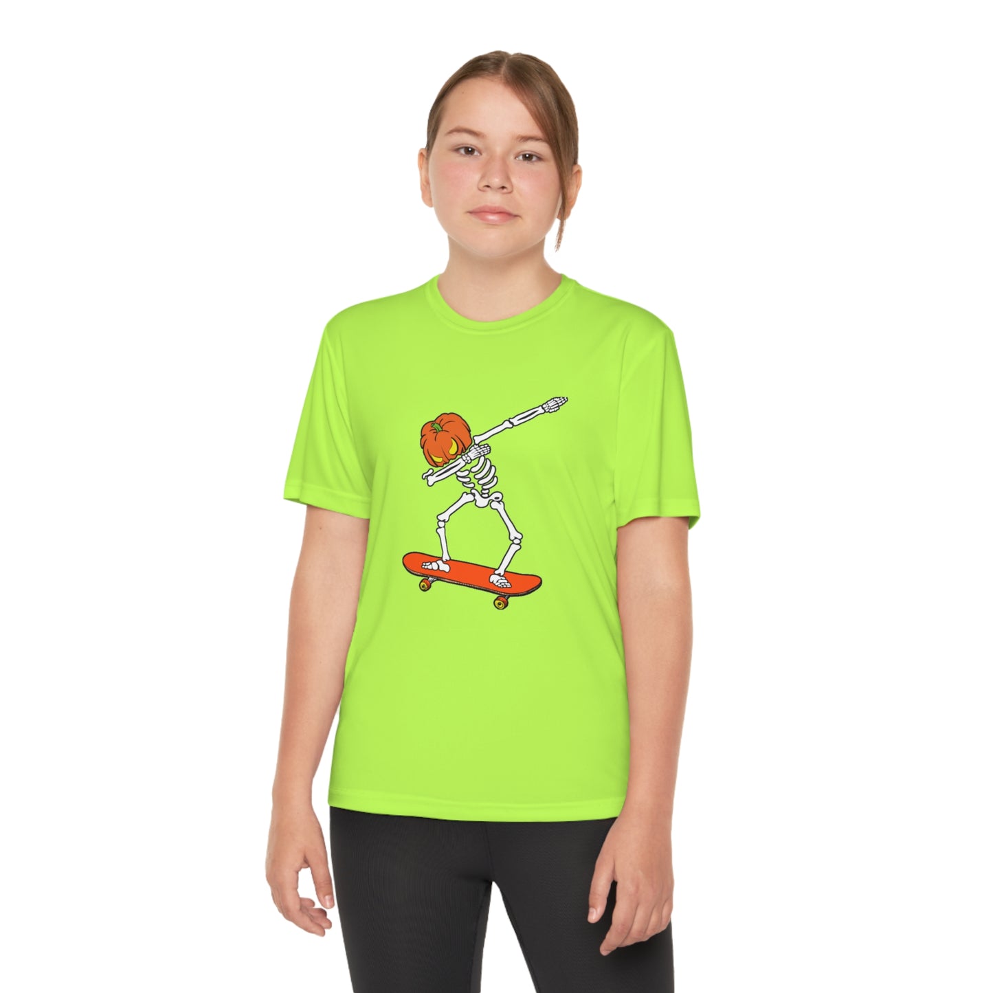 Dabbing Pumpkin Skelly Skater T