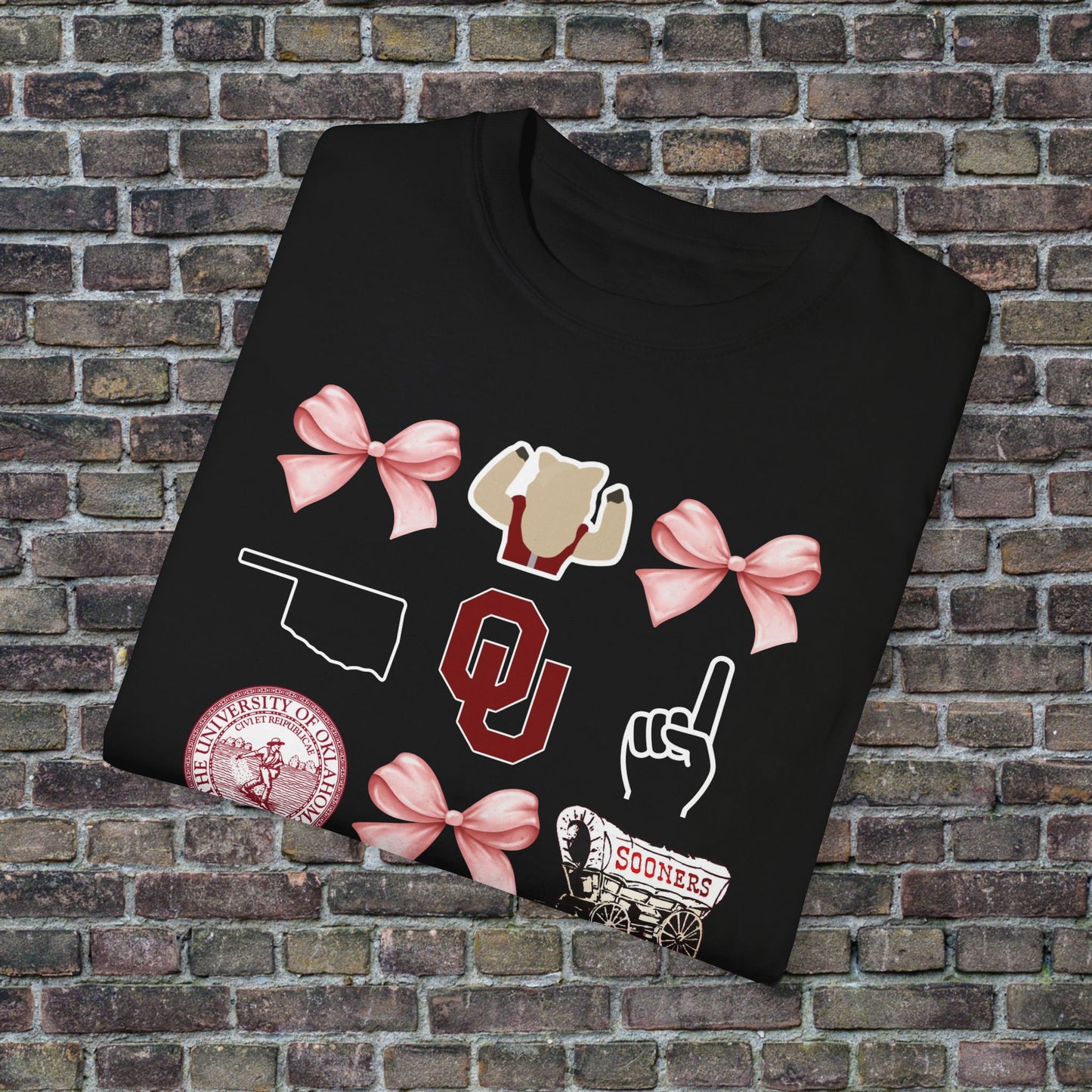 Oklahoma Sooners Bow Comfort Colors - Dark