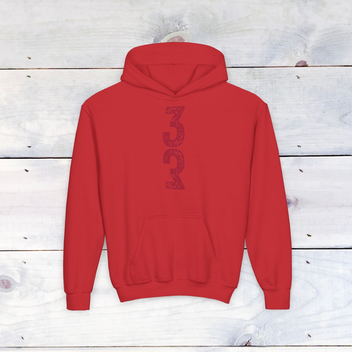 Red 3up3down Youth Heavy Blend Hooded Sweatshirt