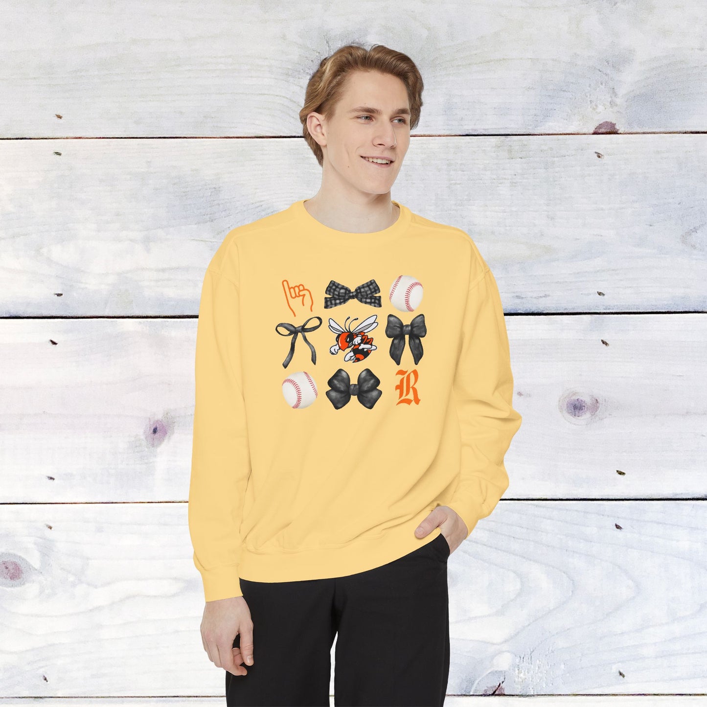 The GRID Rockwall Baseball Comfort Colors Sweater