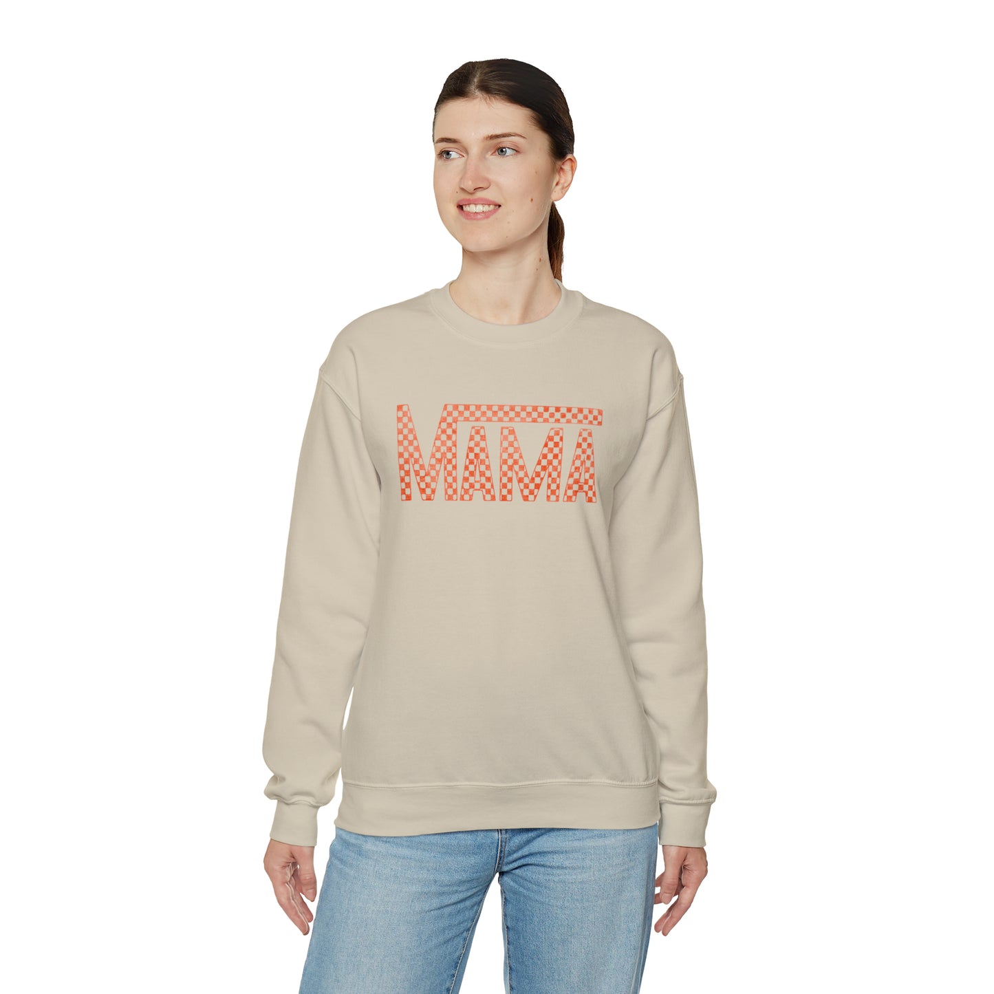Orange Mama Checkered Sweater