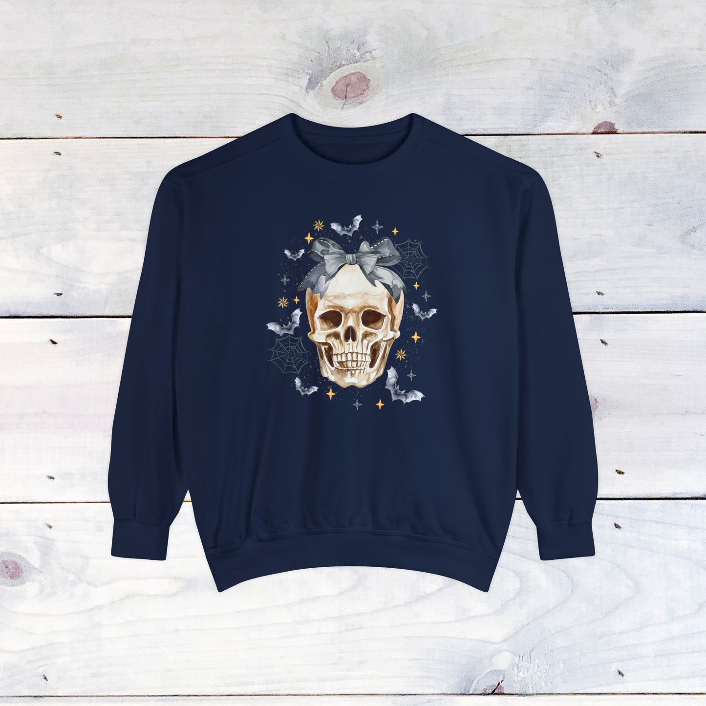 Pretty Bow Skull Comfort Colors Sweater