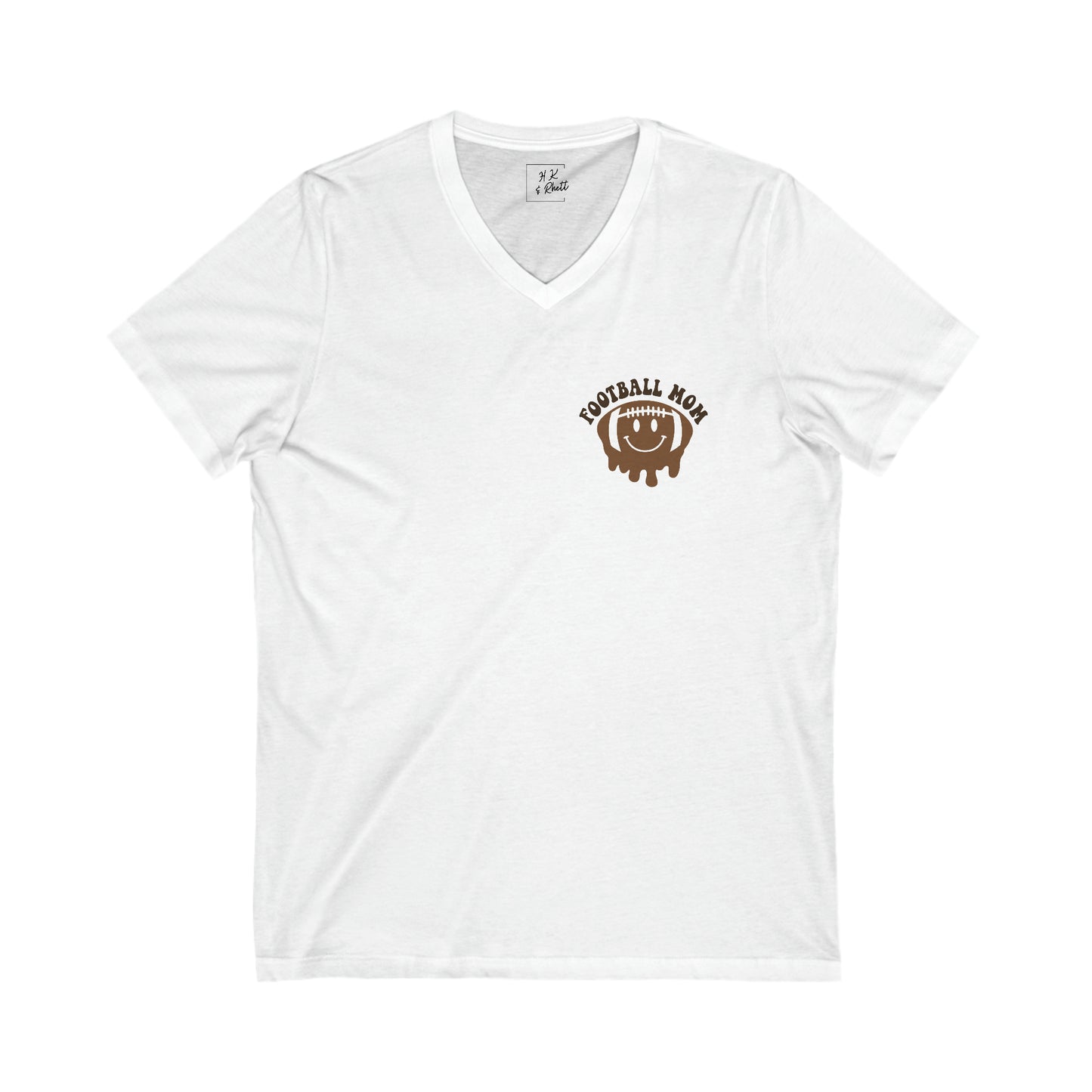 Football Mom V-Neck Tee