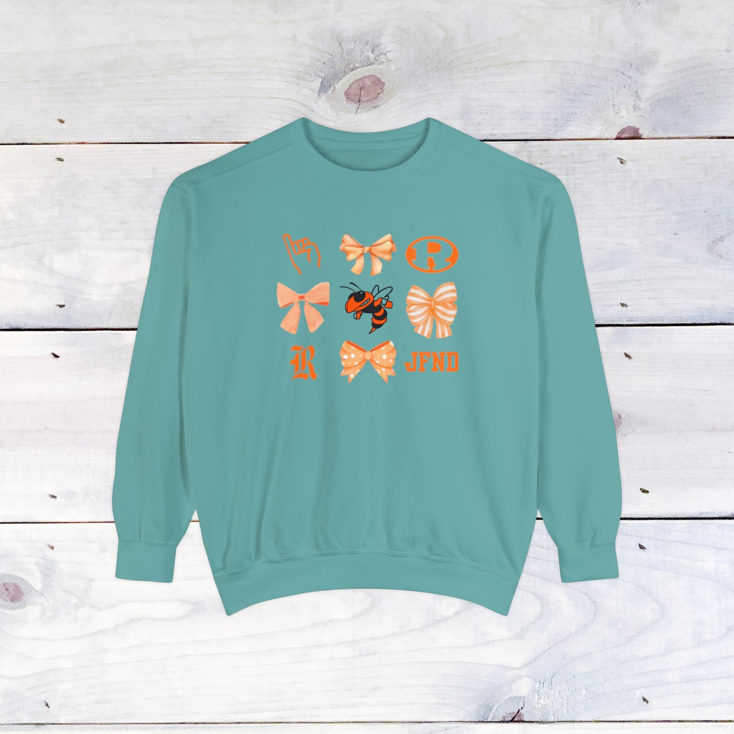 Rockwal Yellowjacket Bow Comfort Colors Sweater