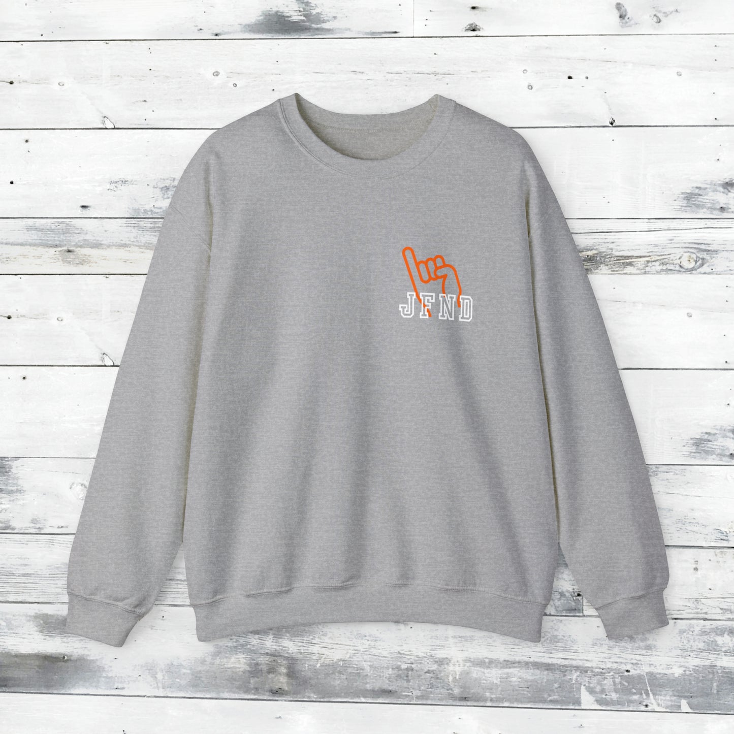 JFND front and Yellowjacket back Sweater