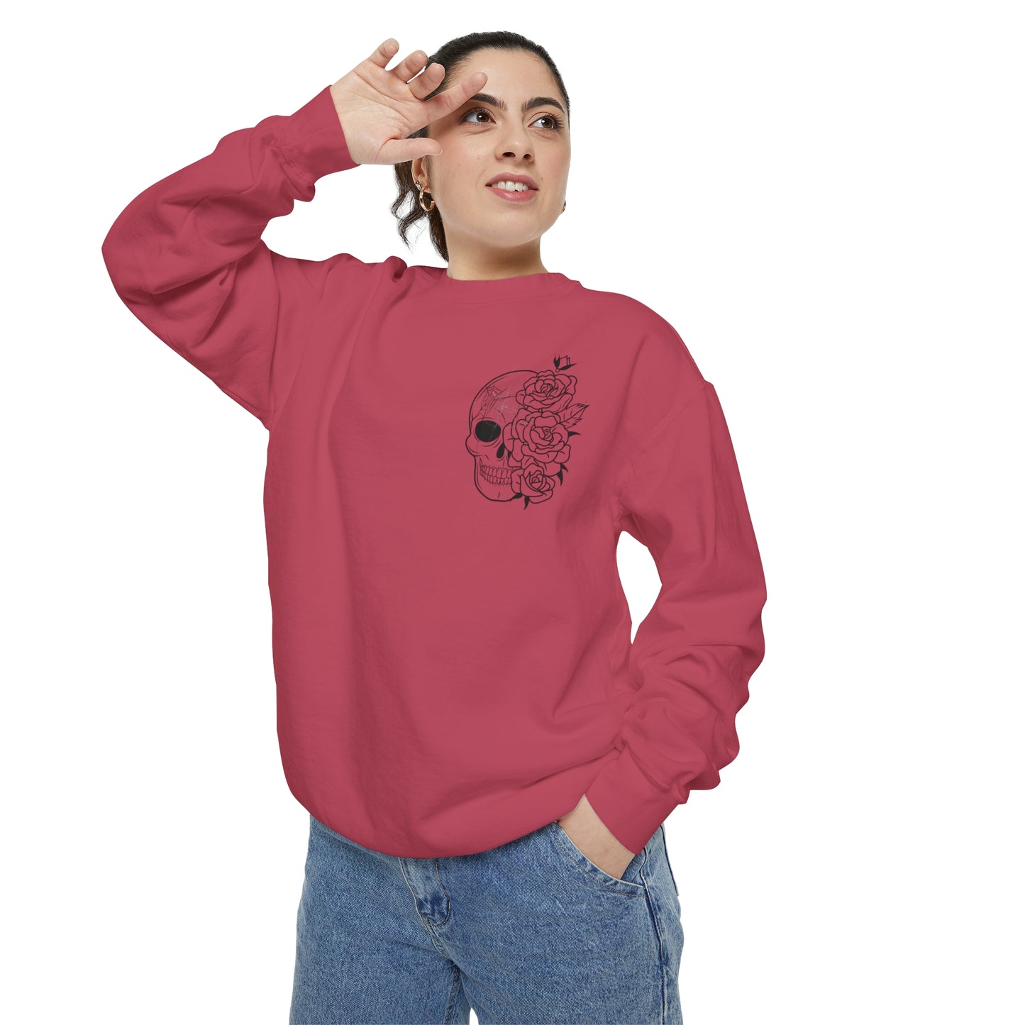Skull Front, Vastly Overrated Back - Comfort Colors Pullover - Multi Color Options