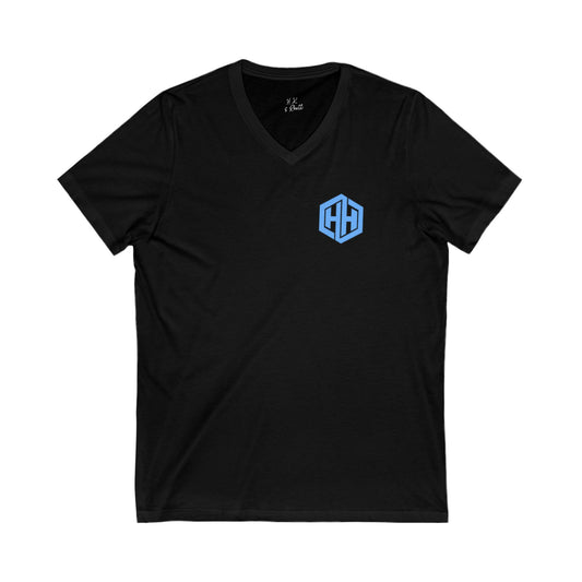 Hamm Unisex V-Neck Tee, Repeat Back:Logo Front