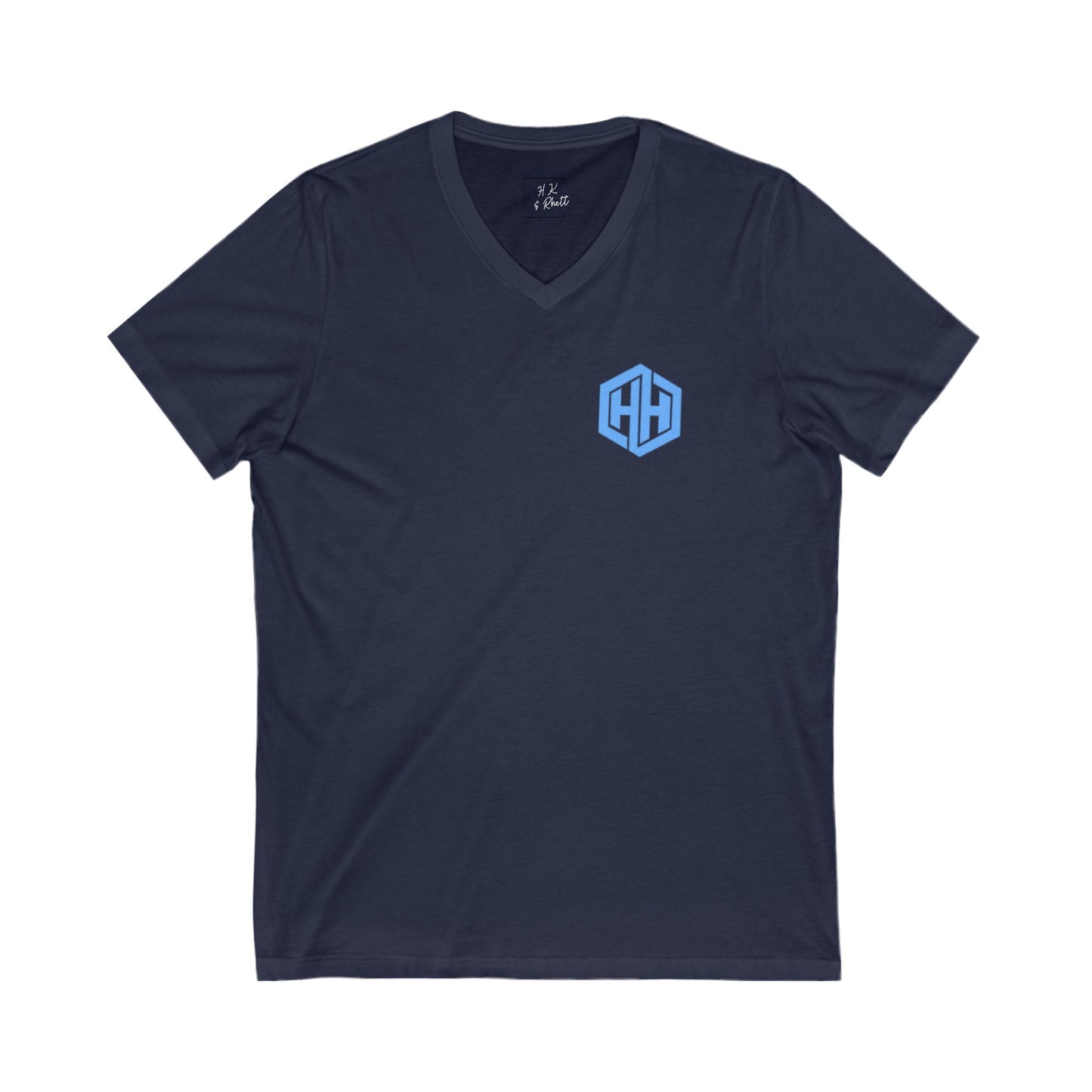 Hamm Unisex V-Neck Tee, Repeat Back:Logo Front
