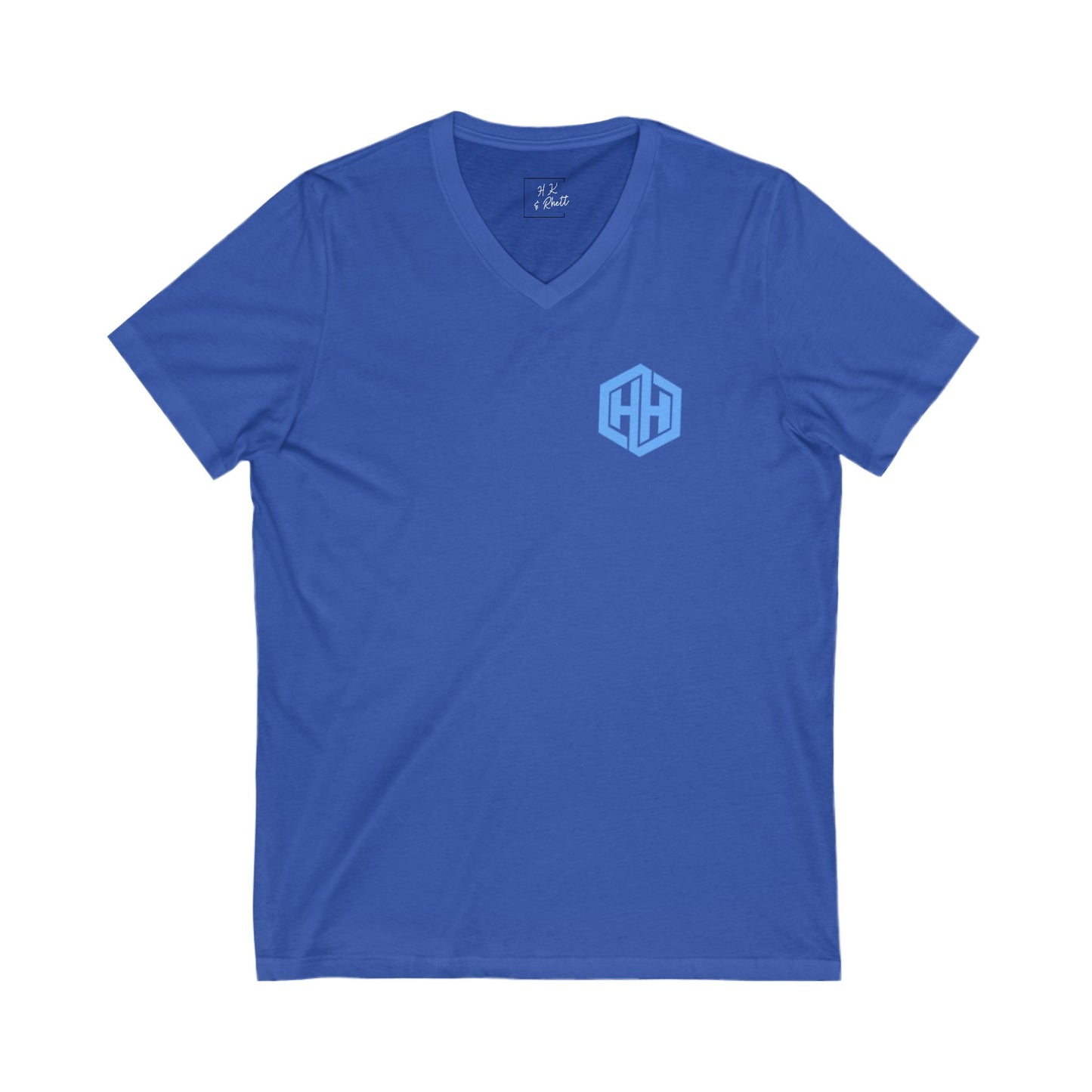 Hamm Unisex V-Neck Tee, Repeat Back:Logo Front