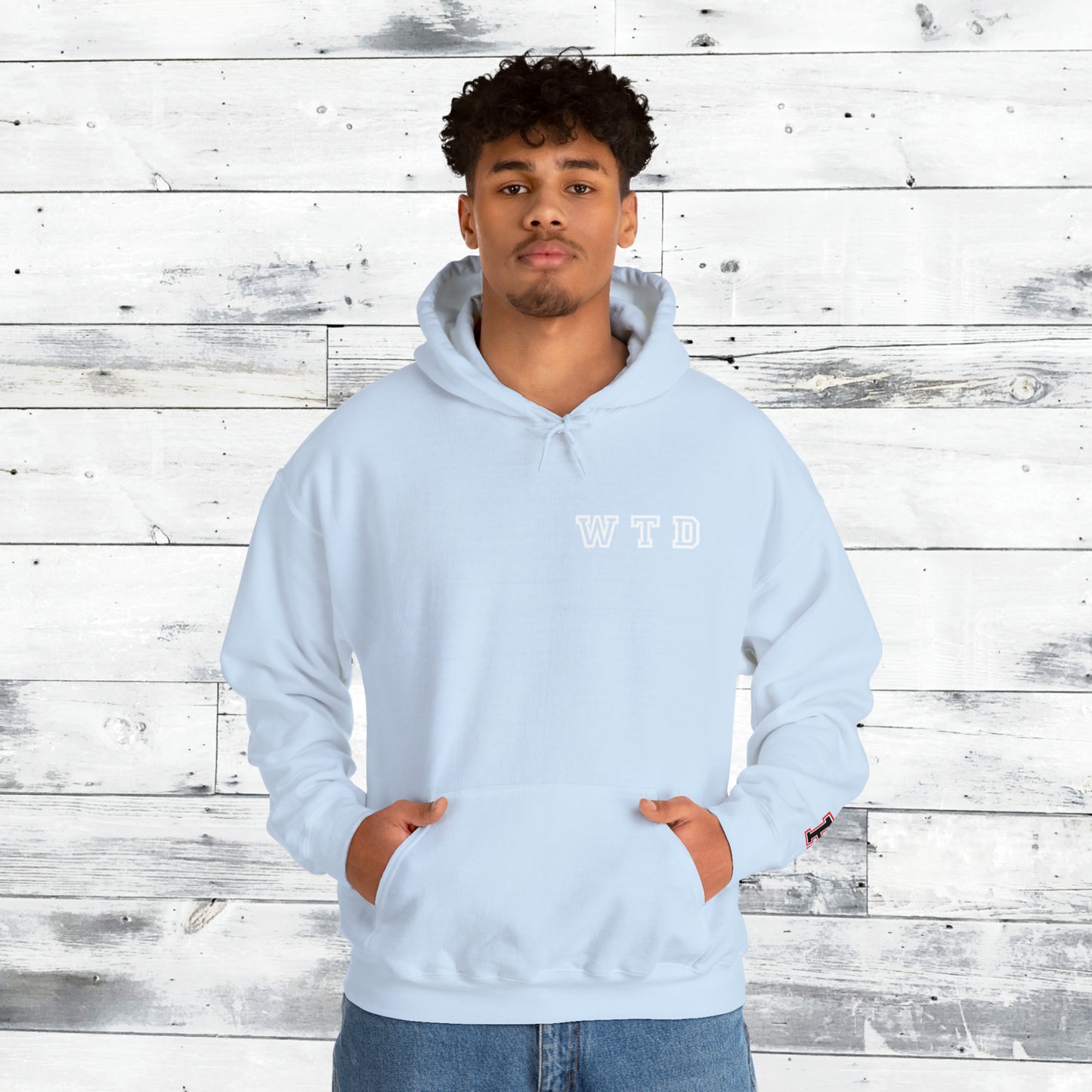 Heath Hawks WTD front Southside Strong back - H Cuff  - Hoodie