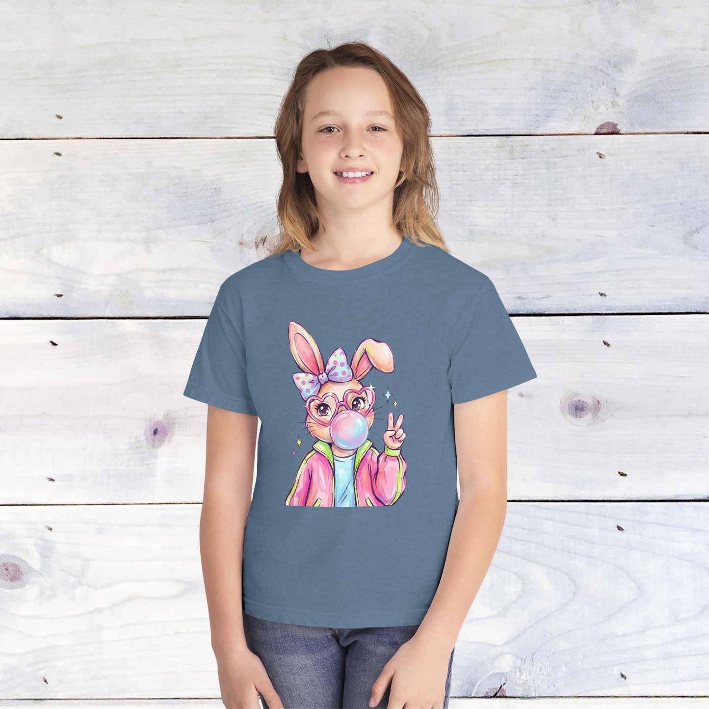 Bunny Bubble Spring Comfort Colors Youth Shirt