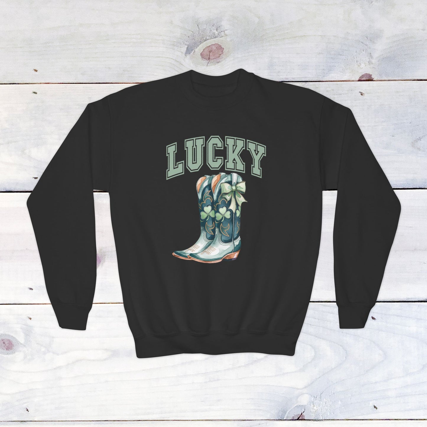 Lucky Boots Youth Crewneck Sweatshirt