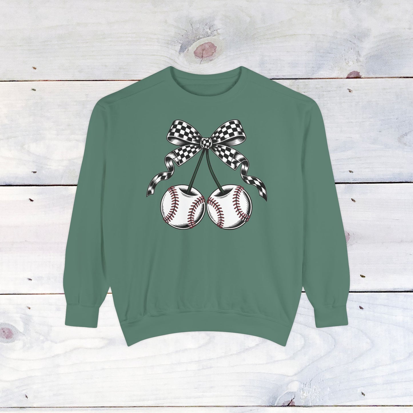 Baseball Cherries Comfort Color Sweatshirt
