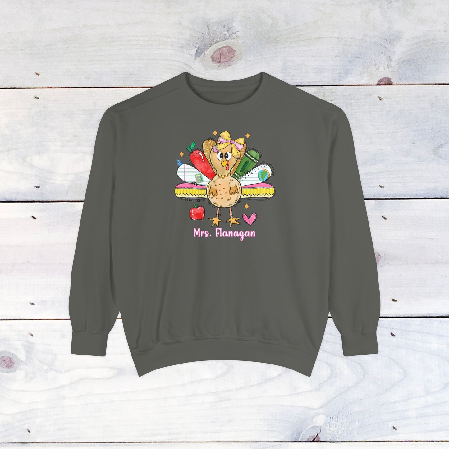 Teacher Turkey Unisex Comfort Colors Sweater