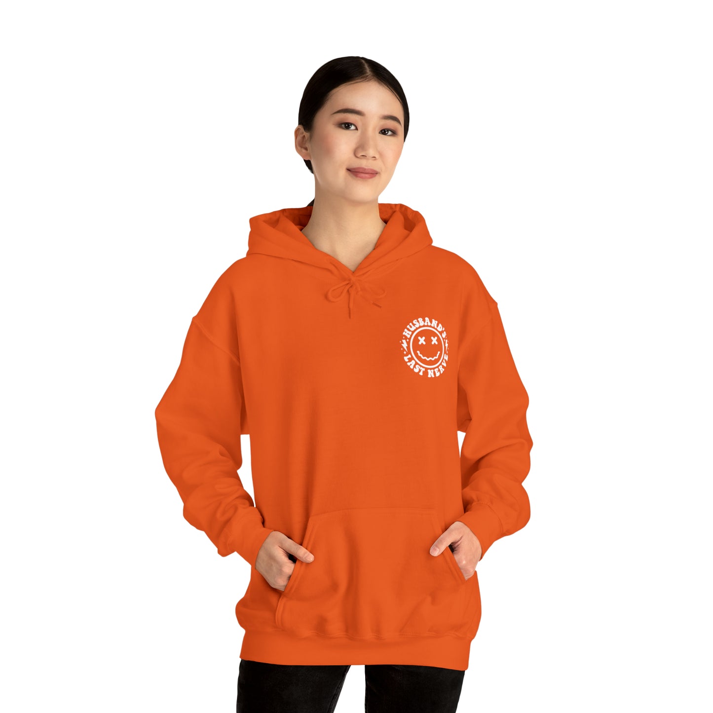 Husband's Last Nerve Hoodie - White Text