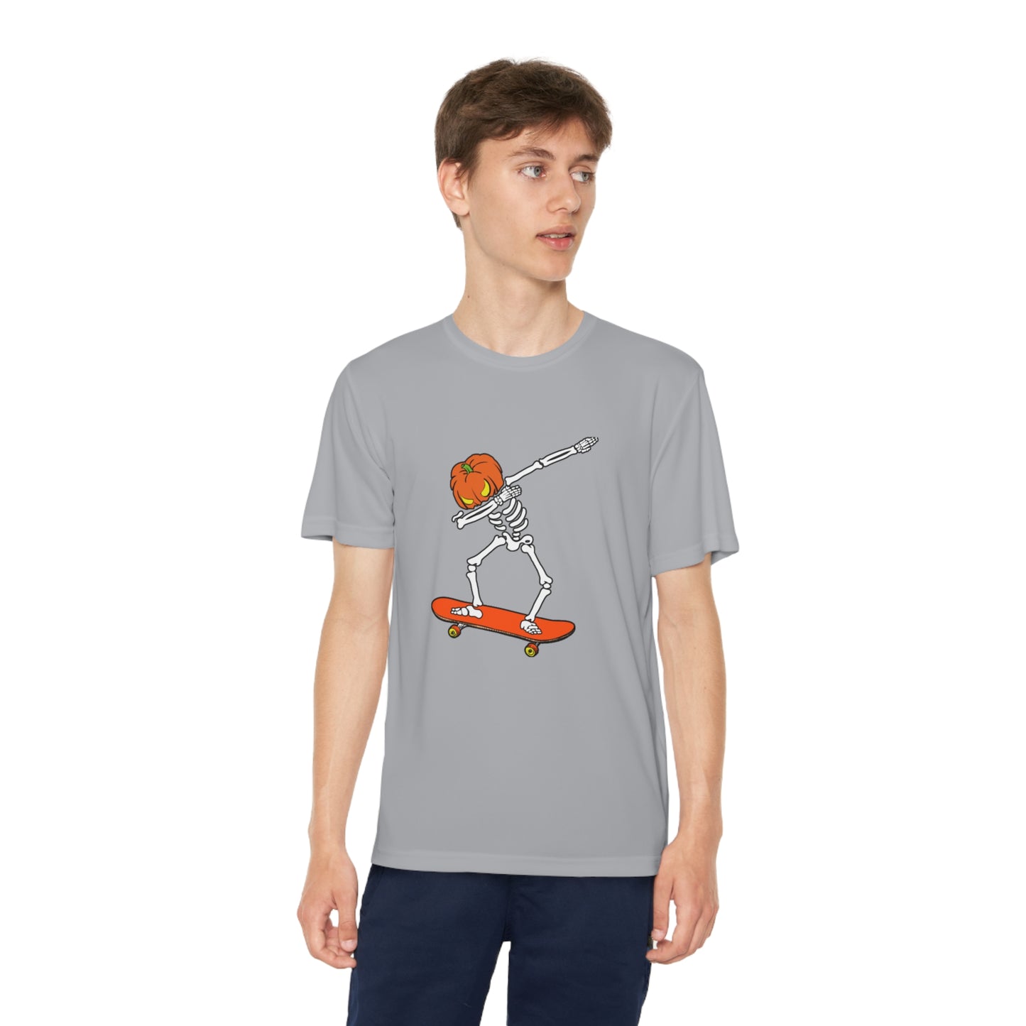Dabbing Pumpkin Skelly Skater T
