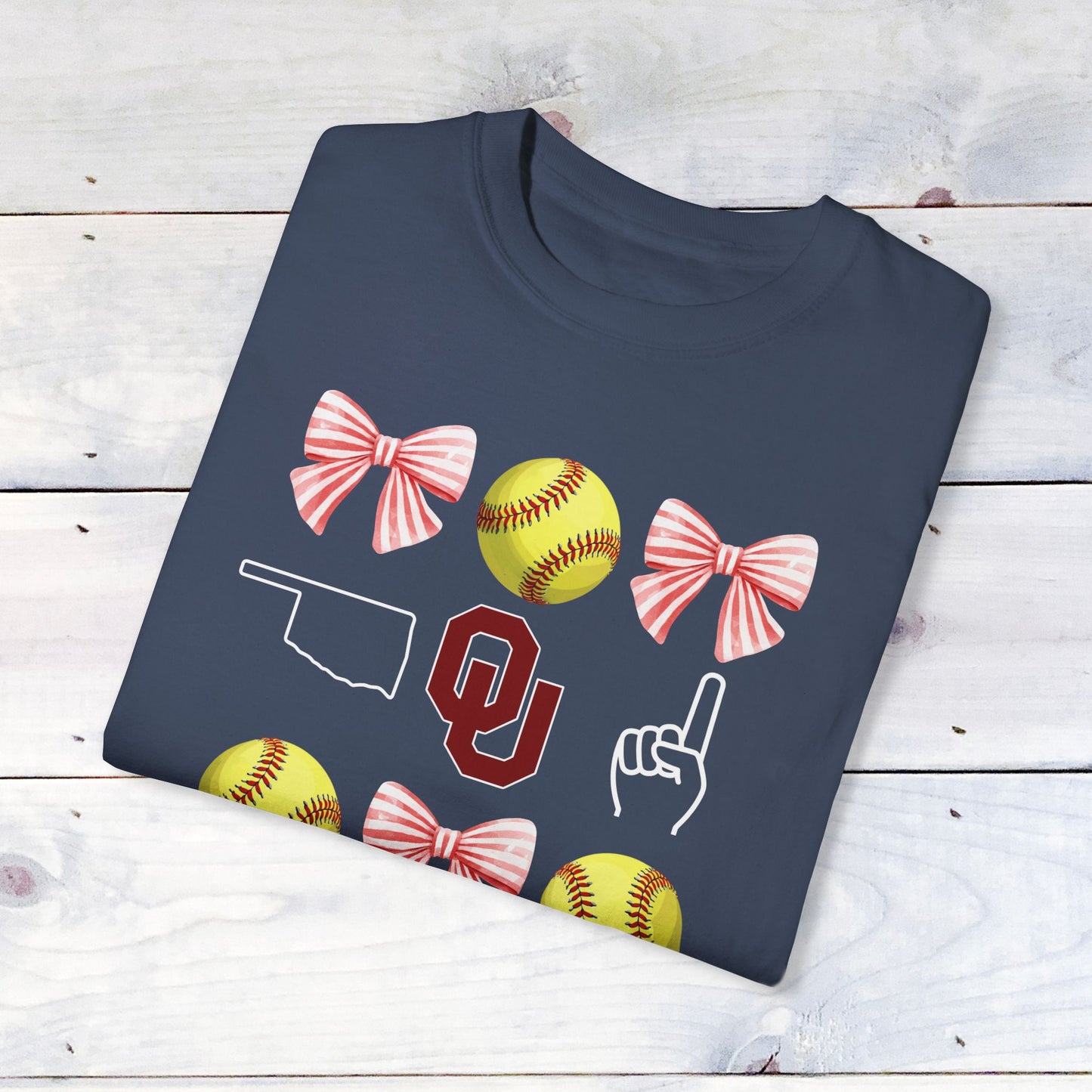 Oklahoma Softball Grid Comfort Colors T