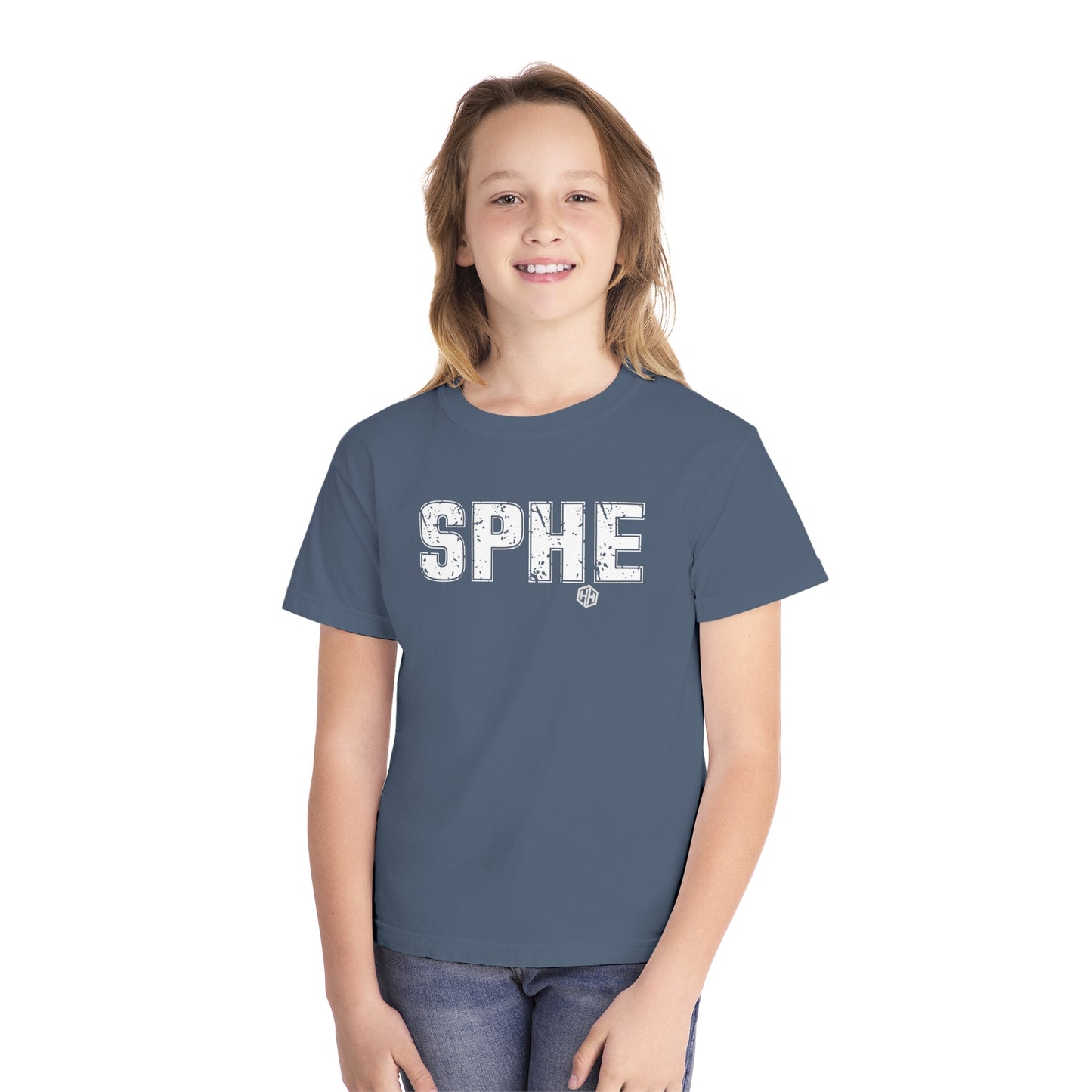 SPHE Youth Comfort Colors T . White Text