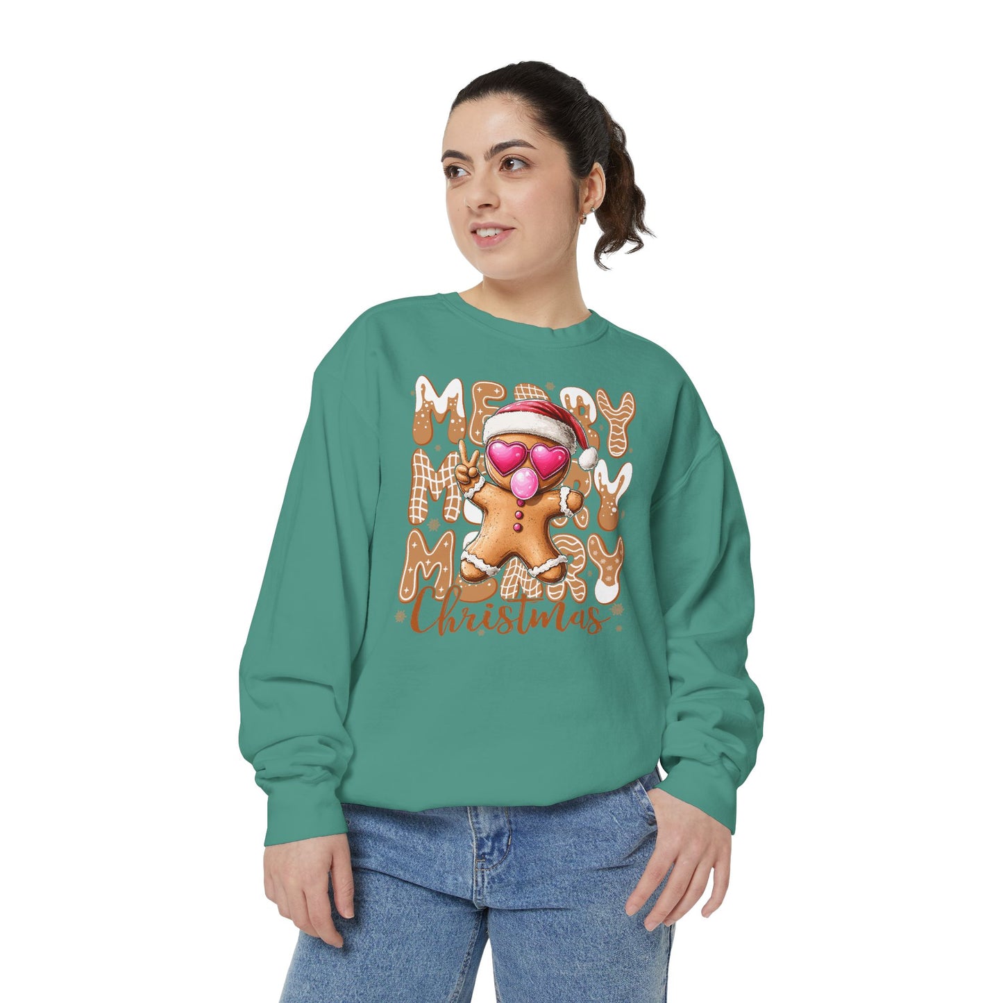 Merry Merry Gingerbread Man Comfort Colors Sweater