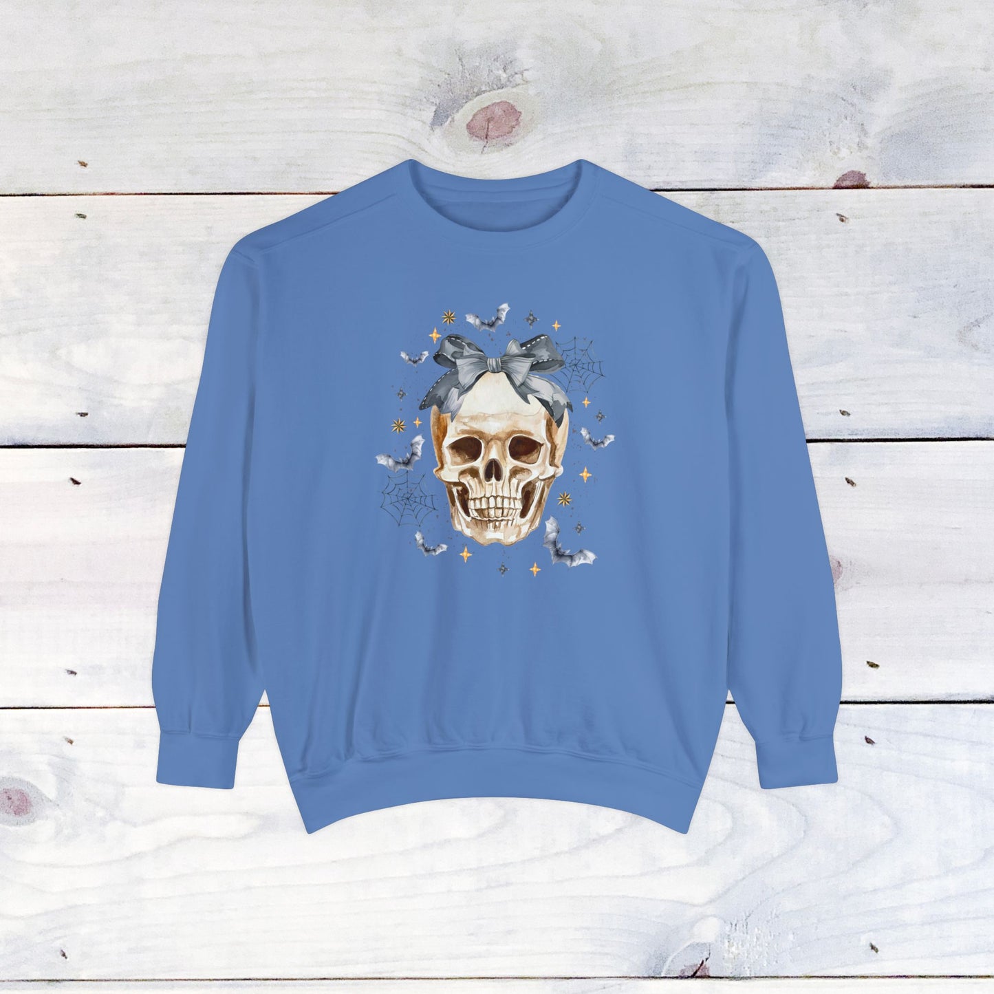 Pretty Bow Skull Comfort Colors Sweater