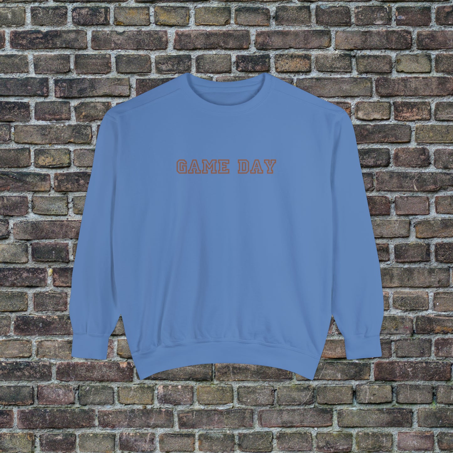 Game Day Comfort Colors Sweater - Brown Text