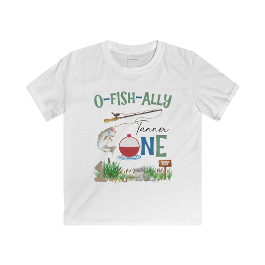 O-Fish-Ally Kids Softstyle Tee - Personalized Fishing T-Shirt for Young Anglers