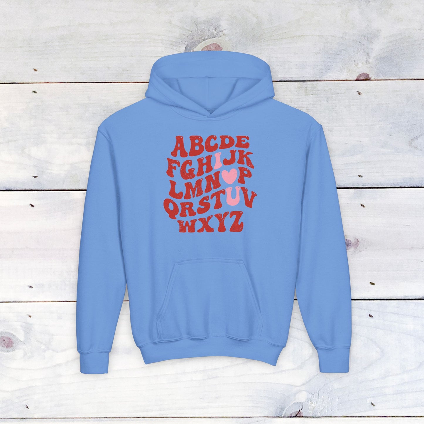 Red Alpha I Love You Youth Hoodie