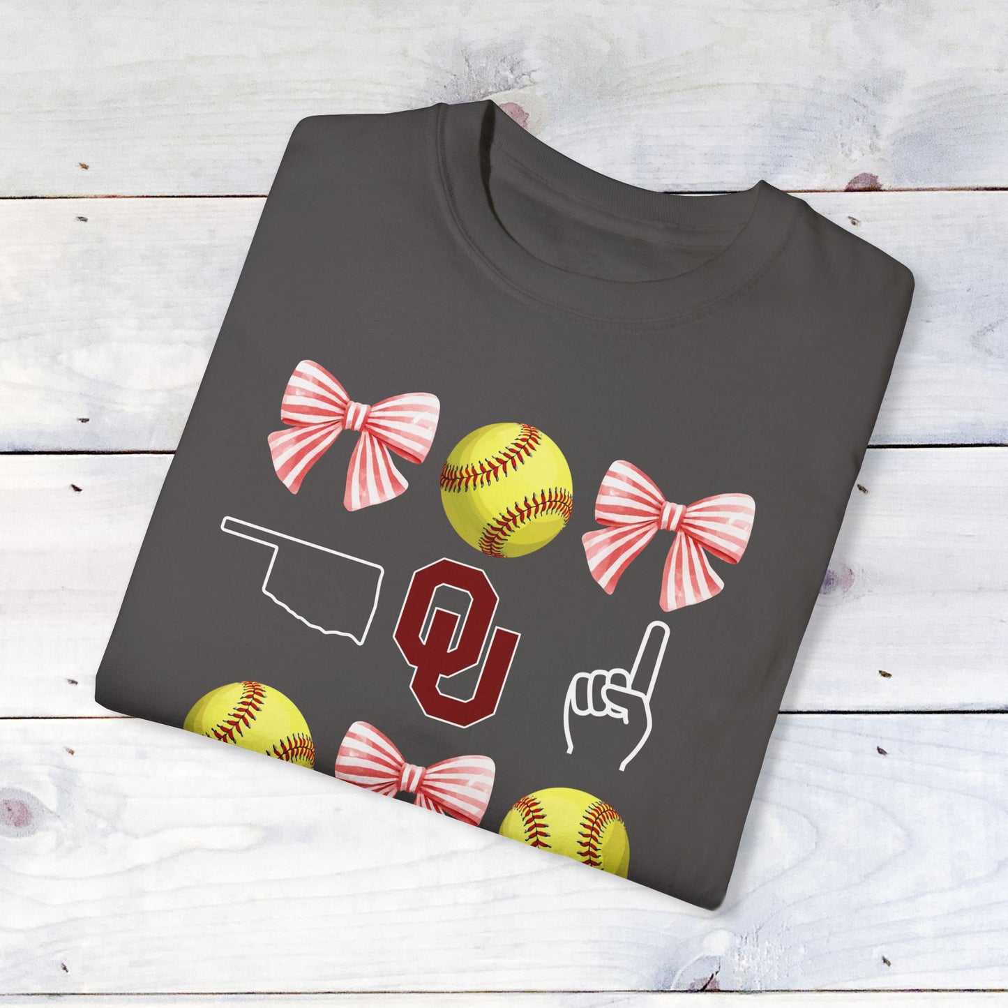 Oklahoma Softball Grid Comfort Colors T