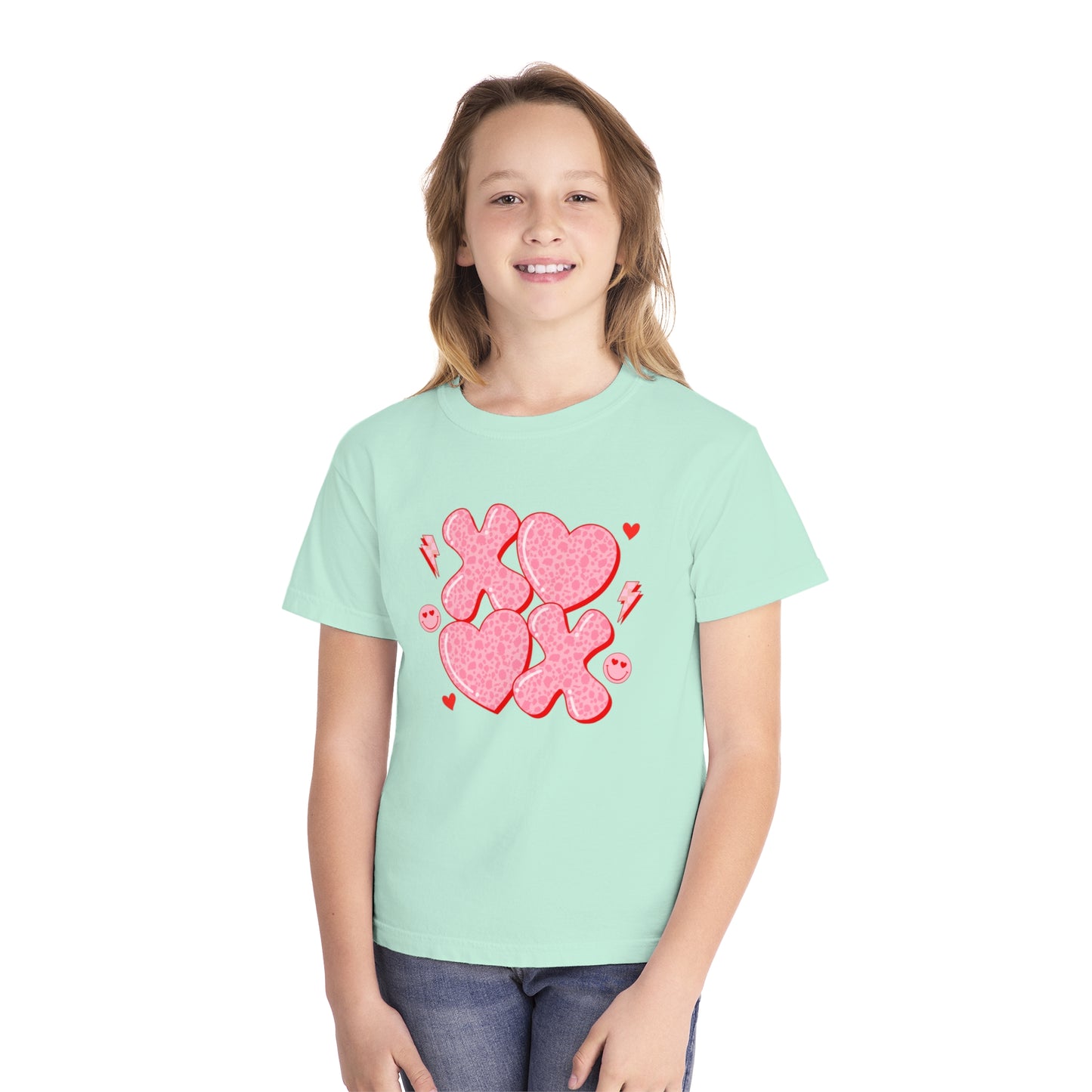 XOXO Cheetah Youth Comfort Colors Tee