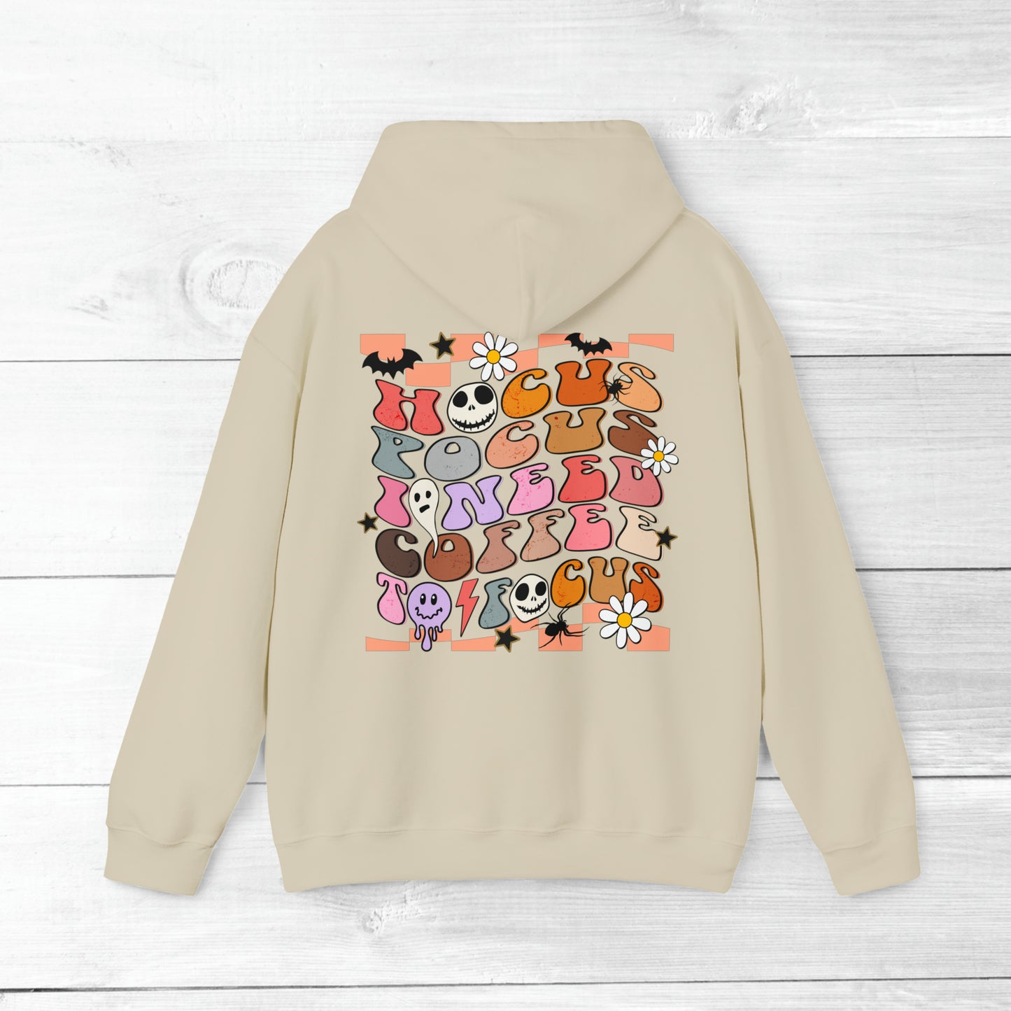 Halloween Coffee Hoodie - Hocus Pocus I need Coffee to Focus Back