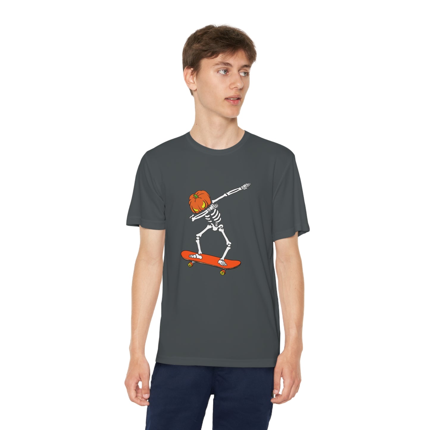 Dabbing Pumpkin Skelly Skater T
