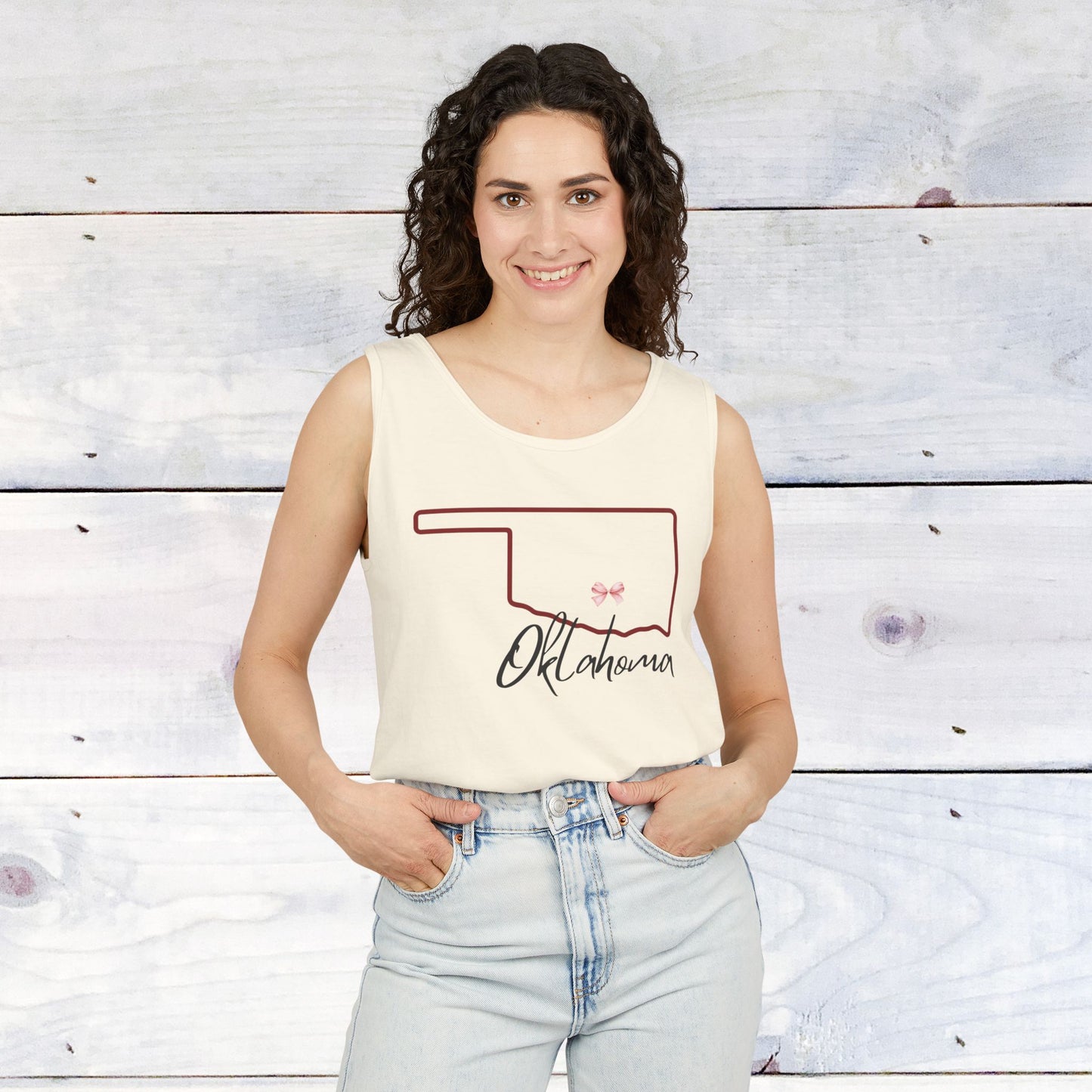 Oklahoma Norman Bow Comfort Colors Tank Top