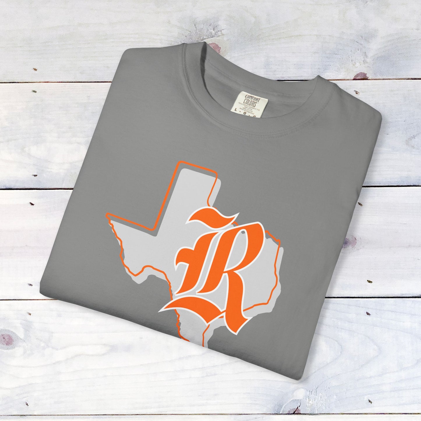 Rockwall Texas Unisex Comfort Colors T-Shirt - Orange Outline