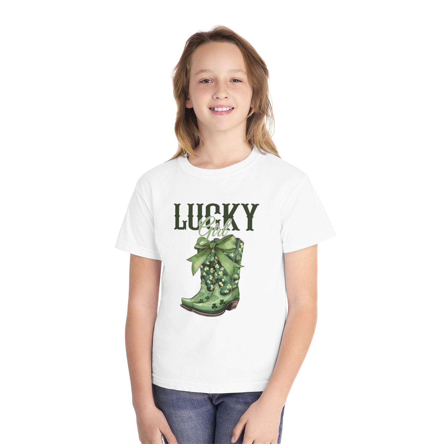 Lucky Girl Youth Comfort Colors Tee