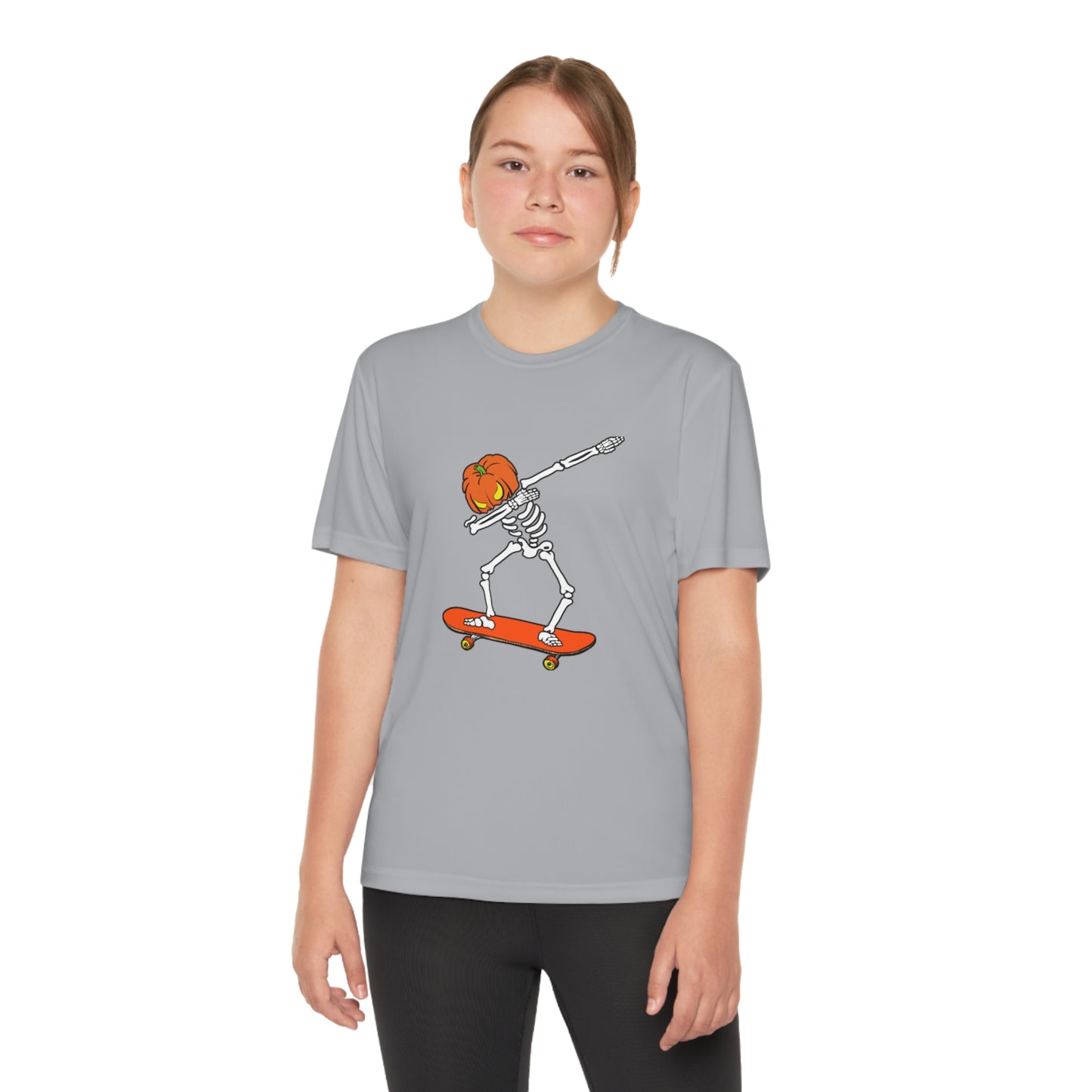Dabbing Pumpkin Skelly Skater T