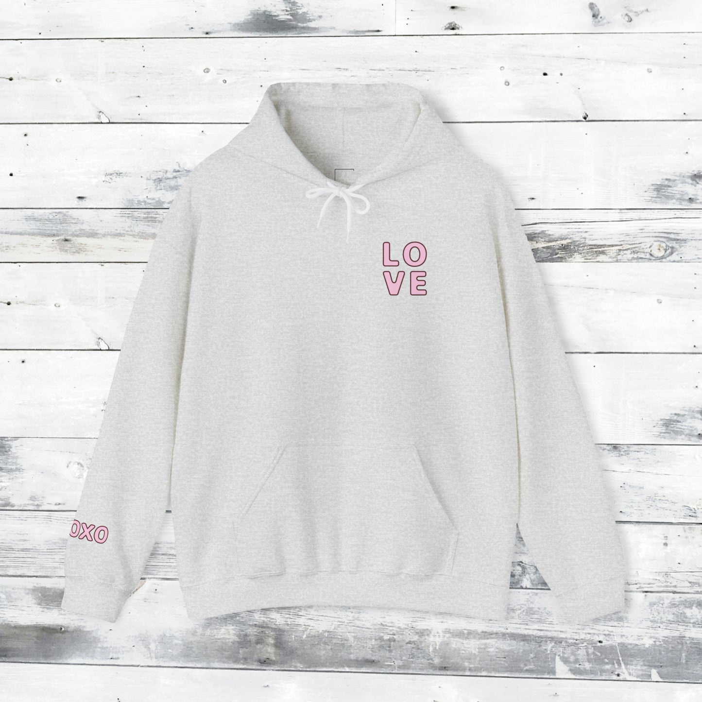 Valentines LOVE Hoodie - XOXO right cuff