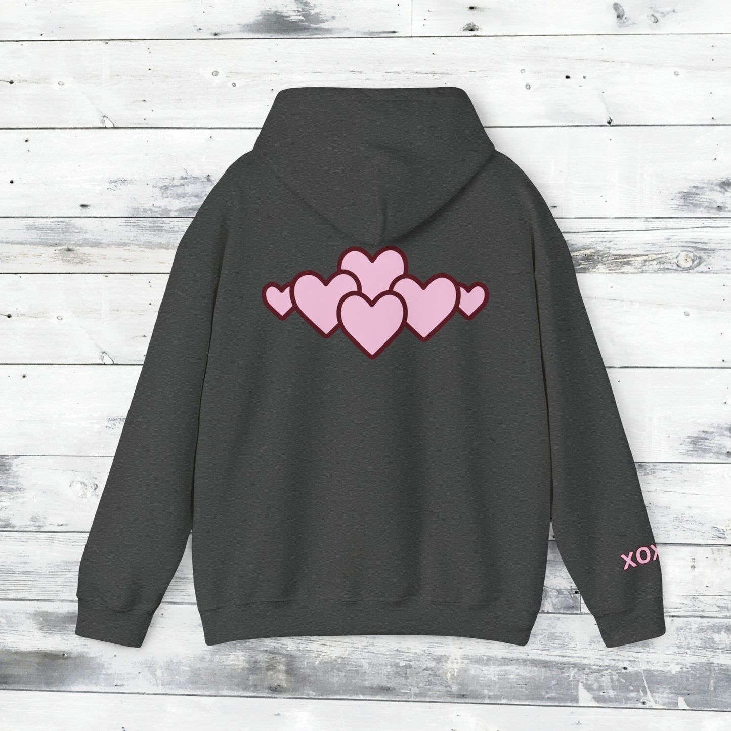 Valentines LOVE Hoodie - XOXO right cuff