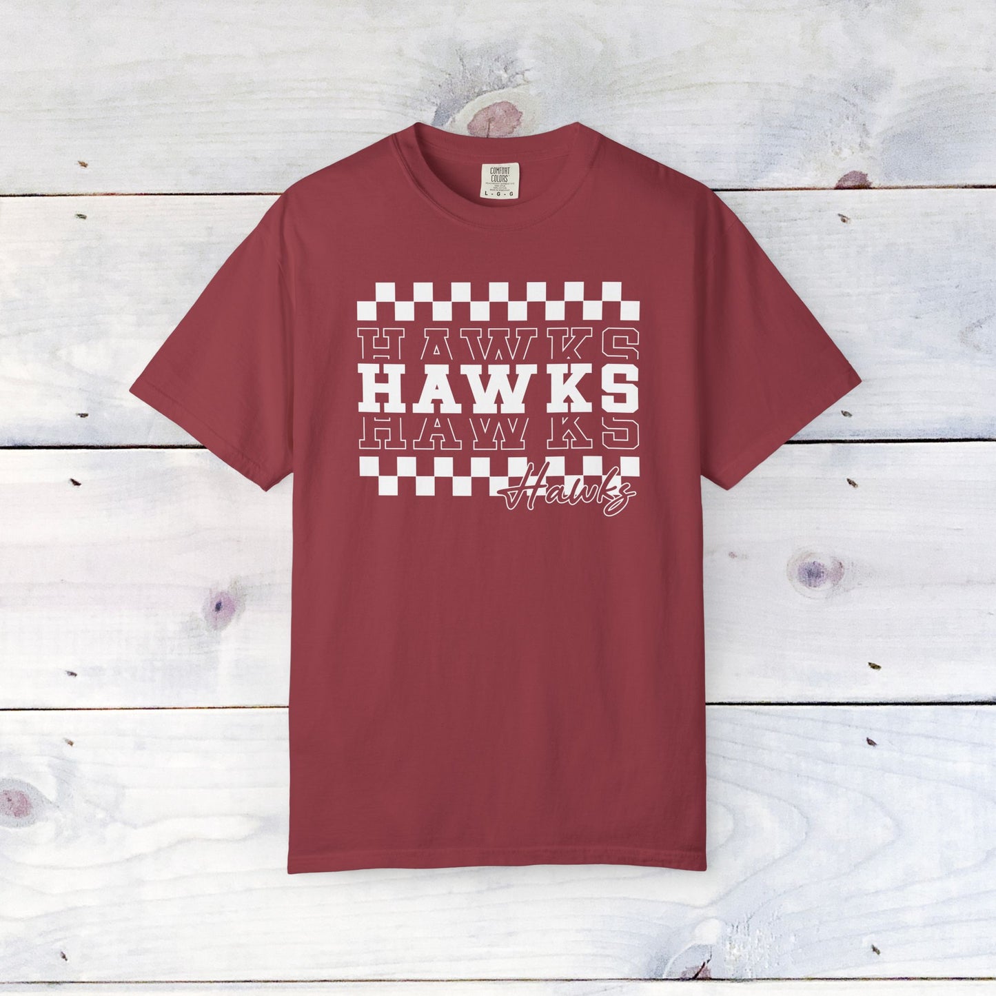 Hawks Check Comfort Colors Unisex Tee