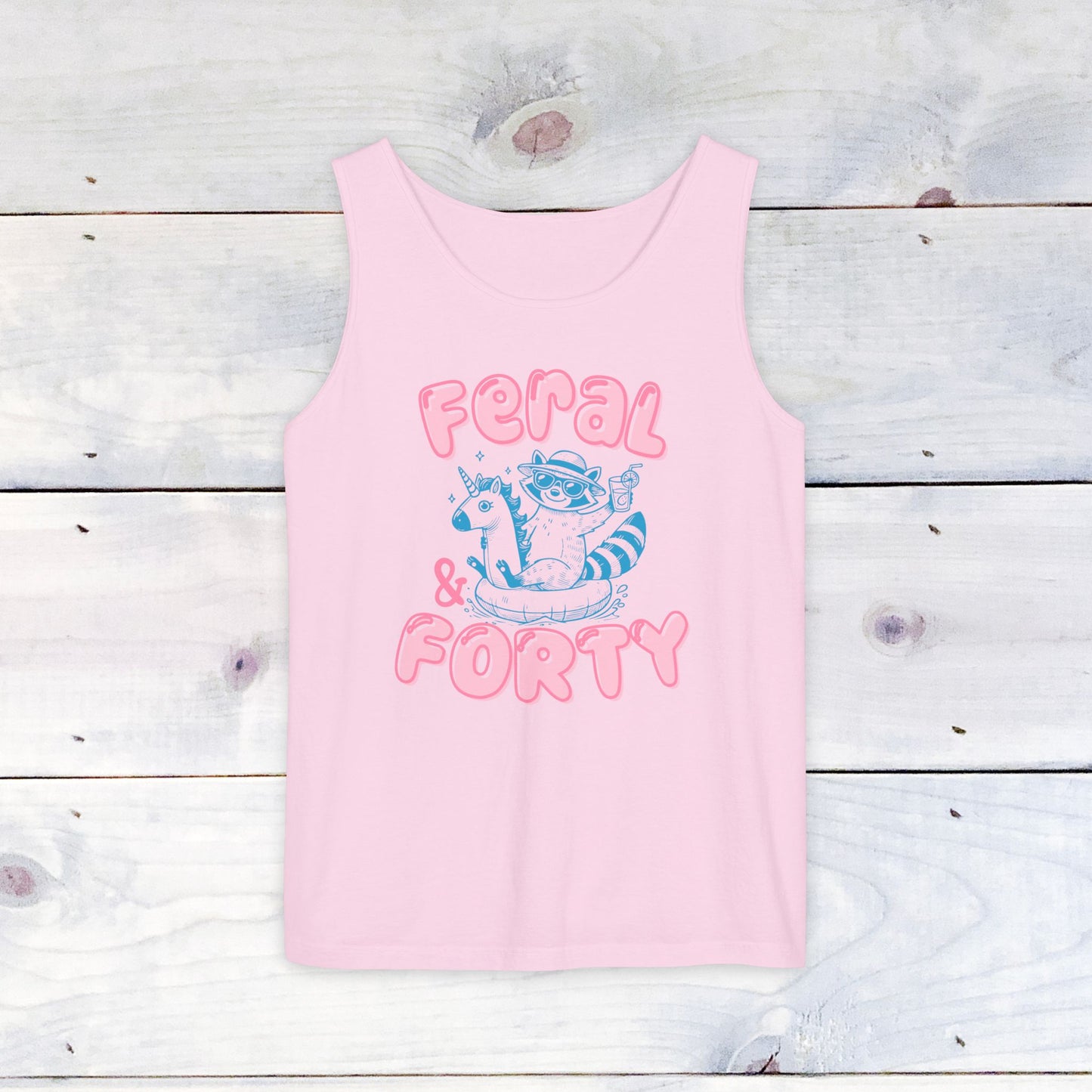 Feral and Forty Floatie Comfort Colors Tank Top