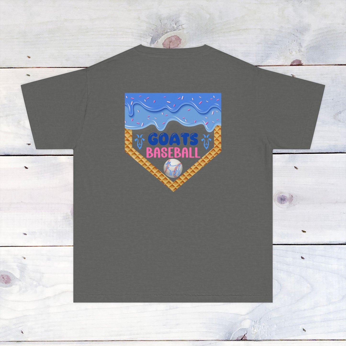 Youth "GOATS Baseball" Tee -Comfort Colors