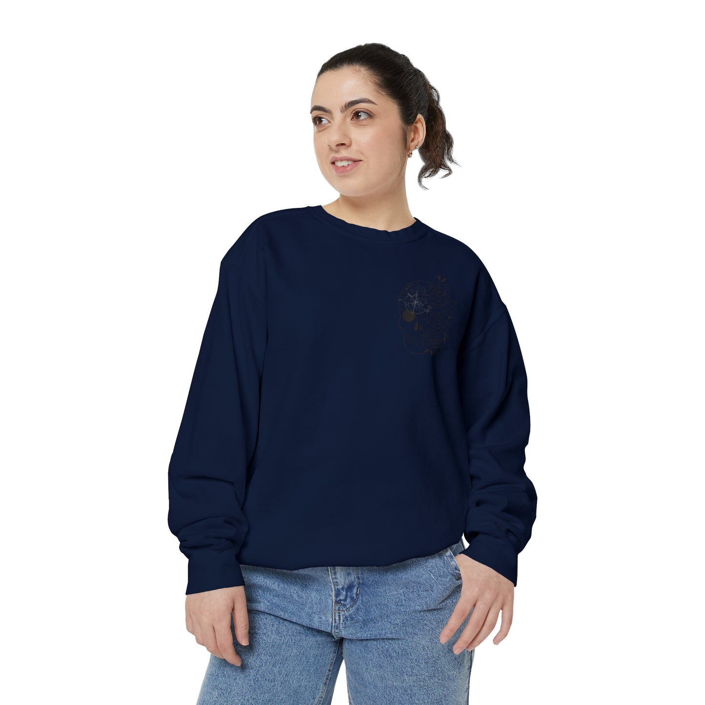 Skull Front, Vastly Overrated Back - Comfort Colors Pullover - Multi Color Options