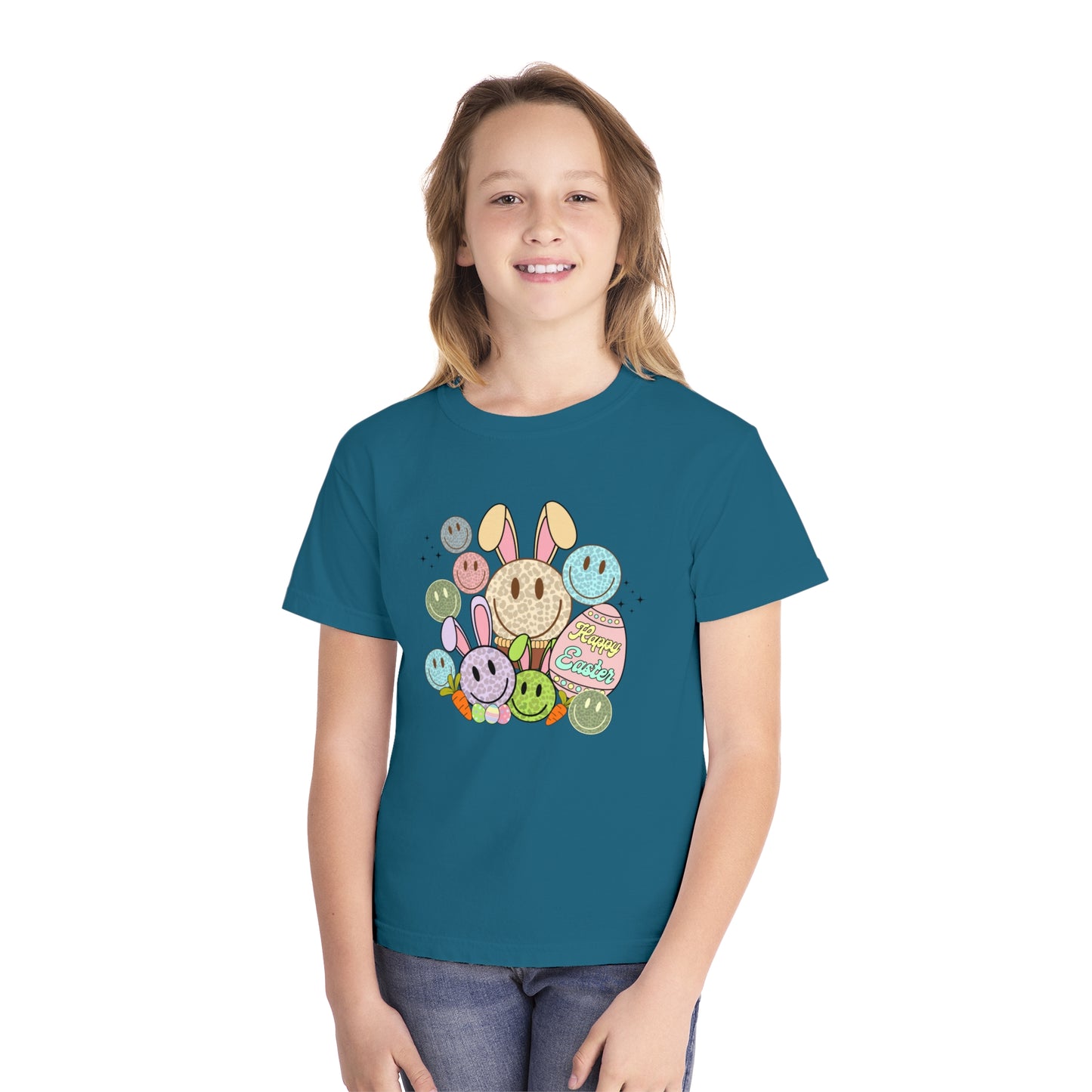 Funky Easter Youth Comfort Colors Tee
